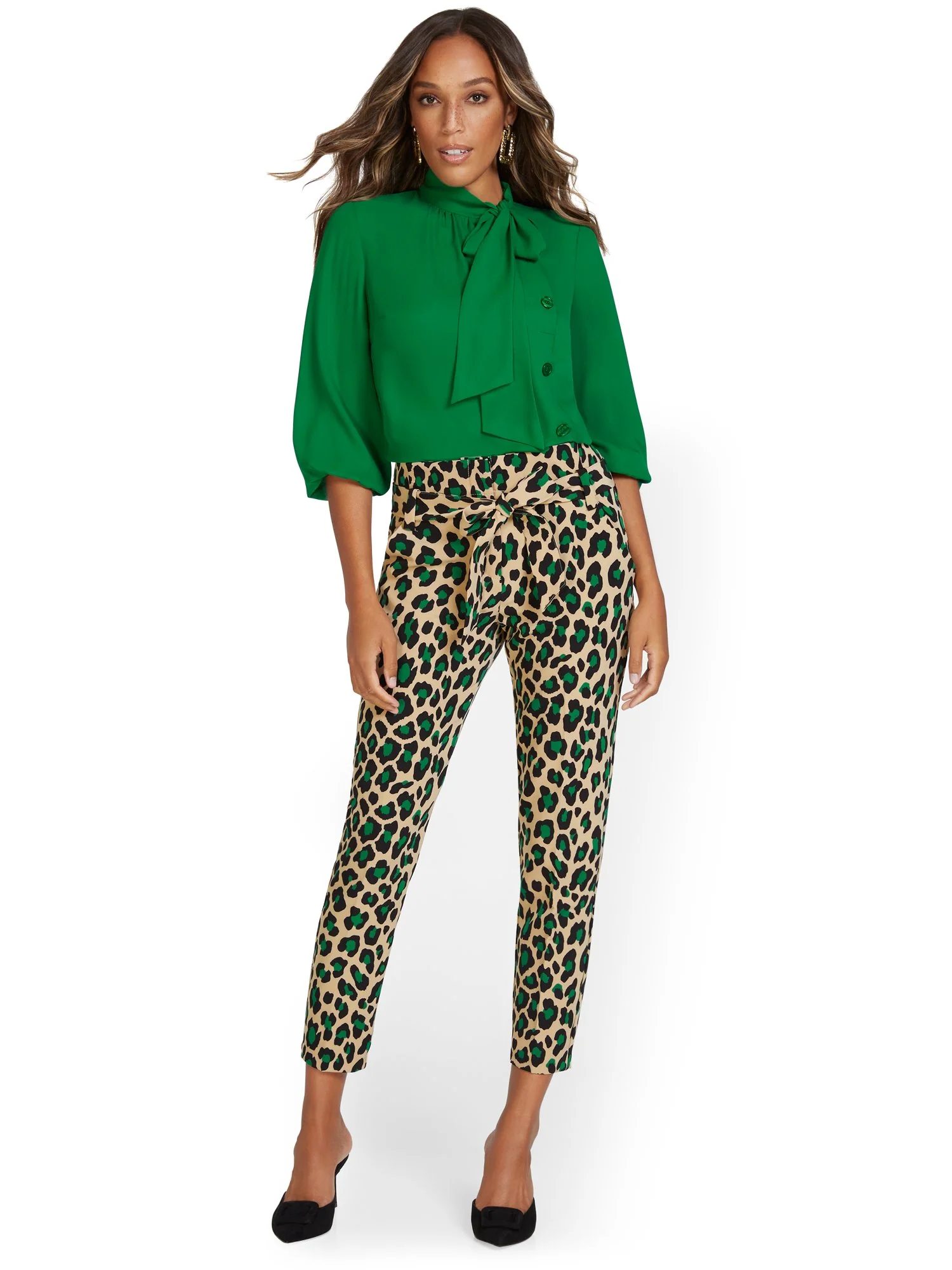 Madie Ankle Pant - Leopard-Print - Image 4