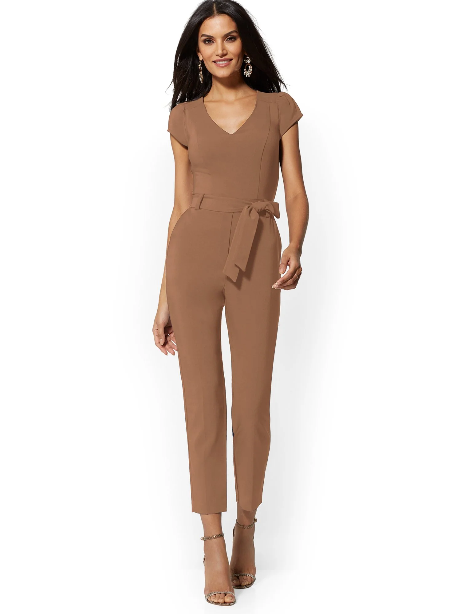 Madie Cap-Sleeve Jumpsuit - 7th Avenue - Image 2