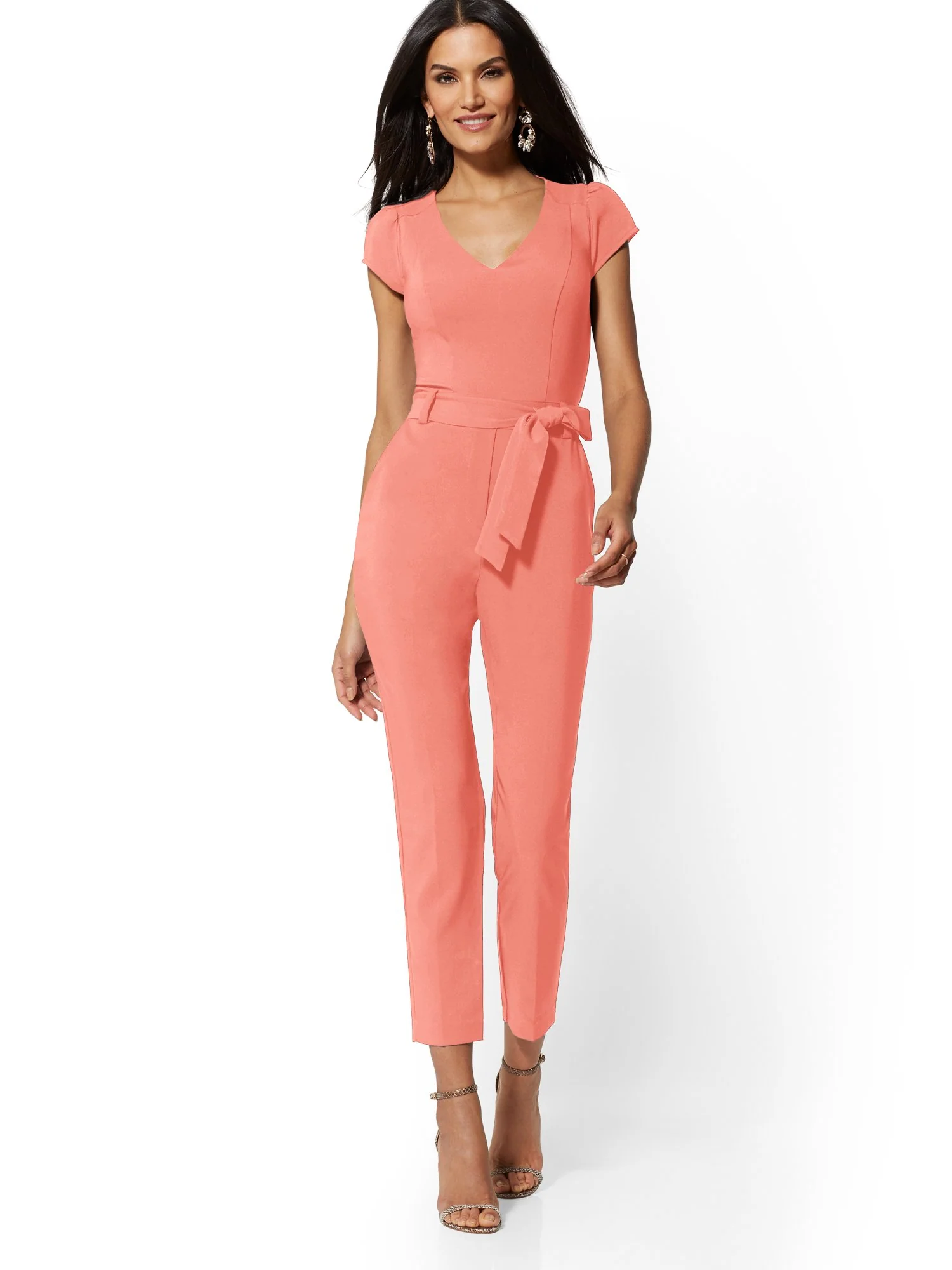 Madie Cap-Sleeve Jumpsuit - 7th Avenue - Image 4