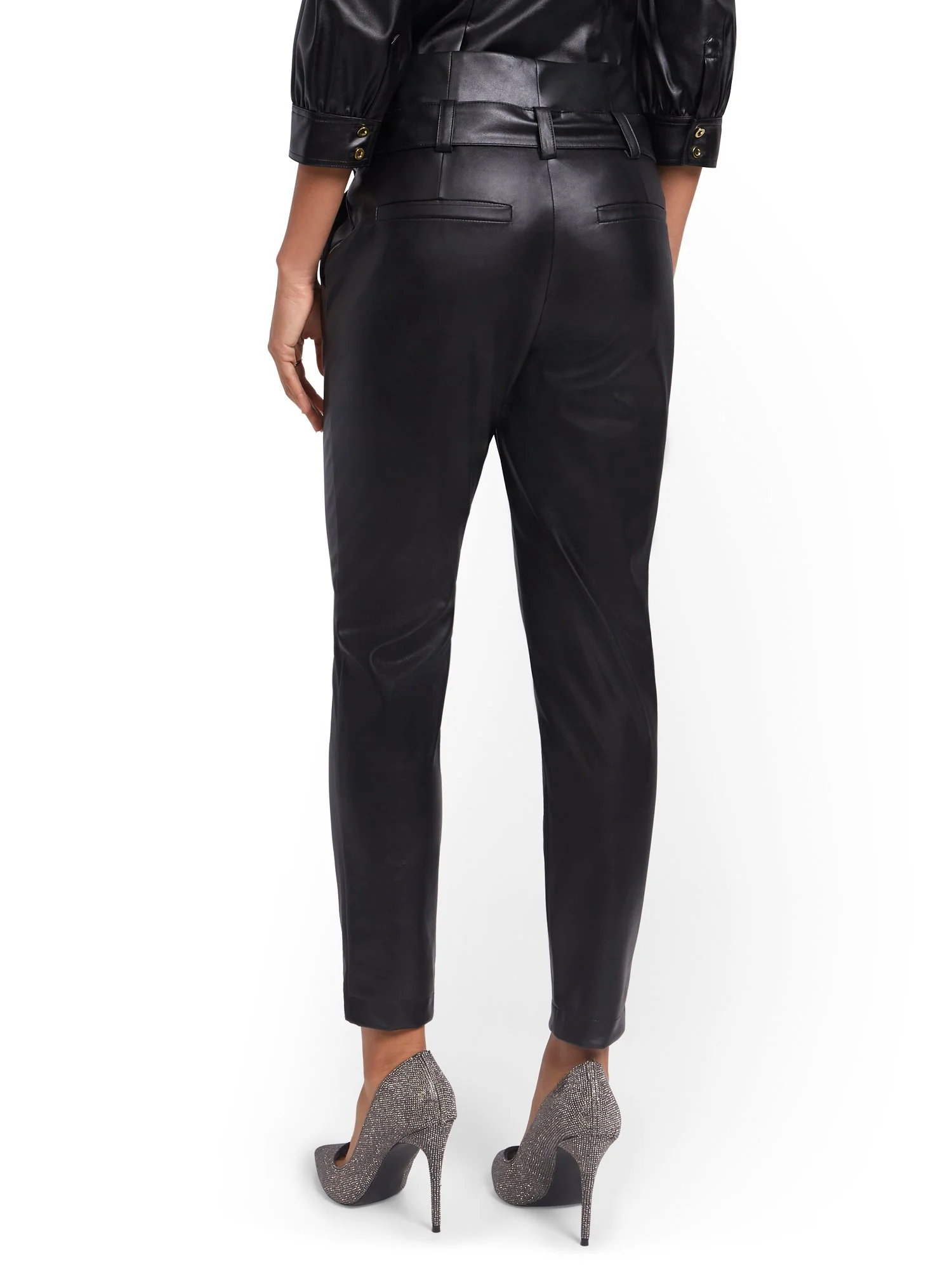 Madie Faux-Leather Slim-Leg Pant - Image 3