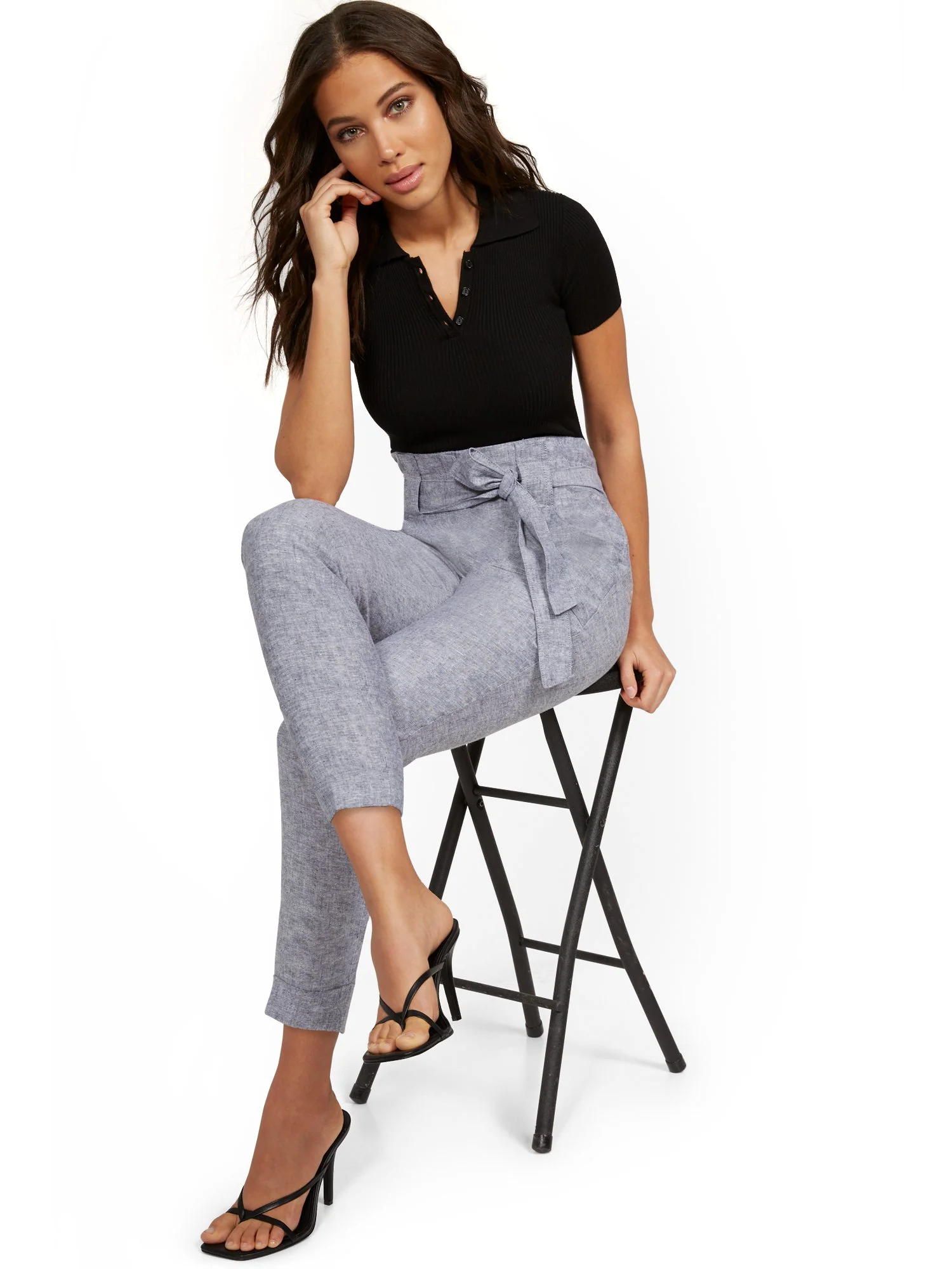 Madie Linen Slim Ankle Pant - 7th Avenue - Image 4