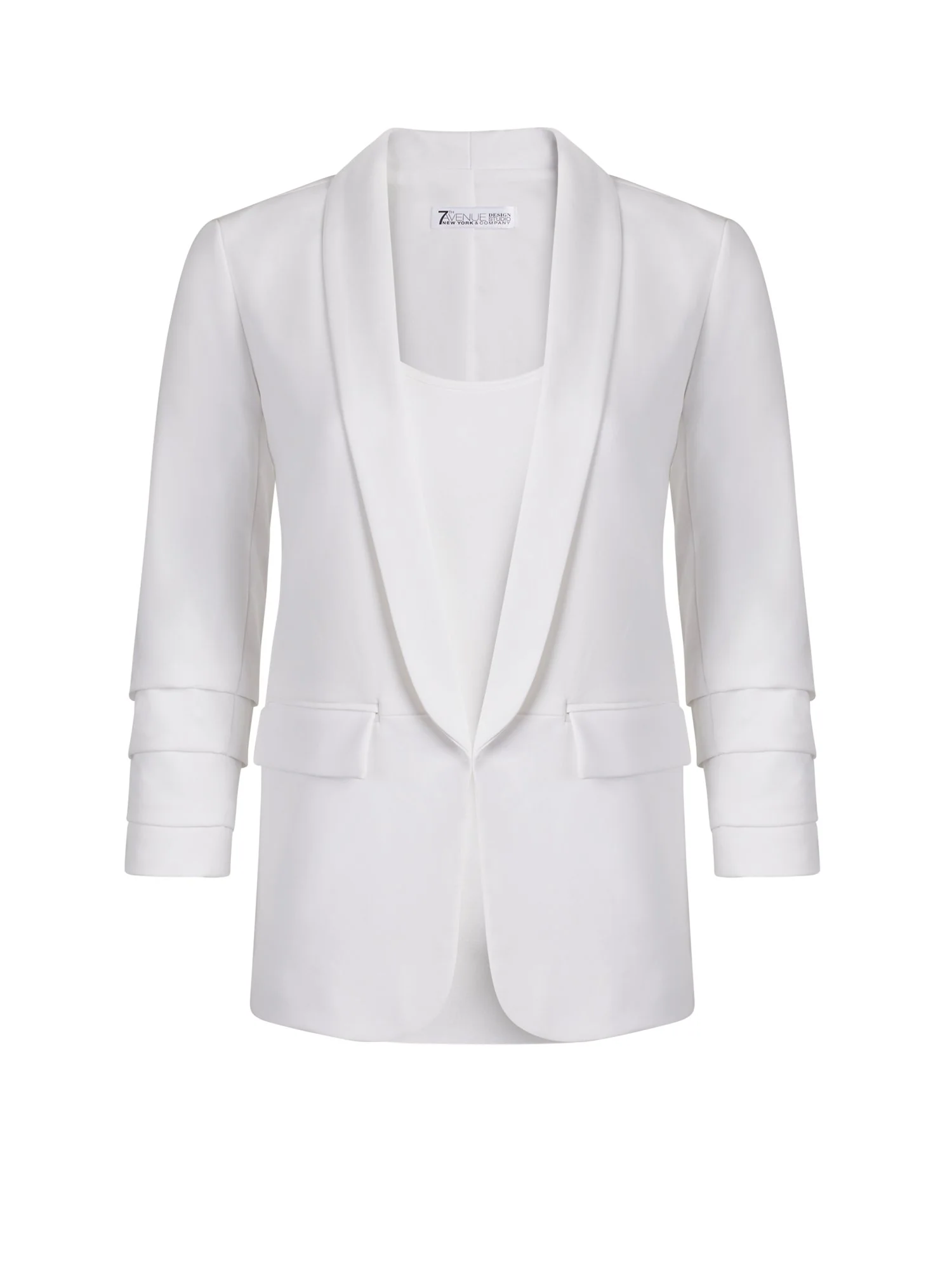Madie Open-Front Jacket - White