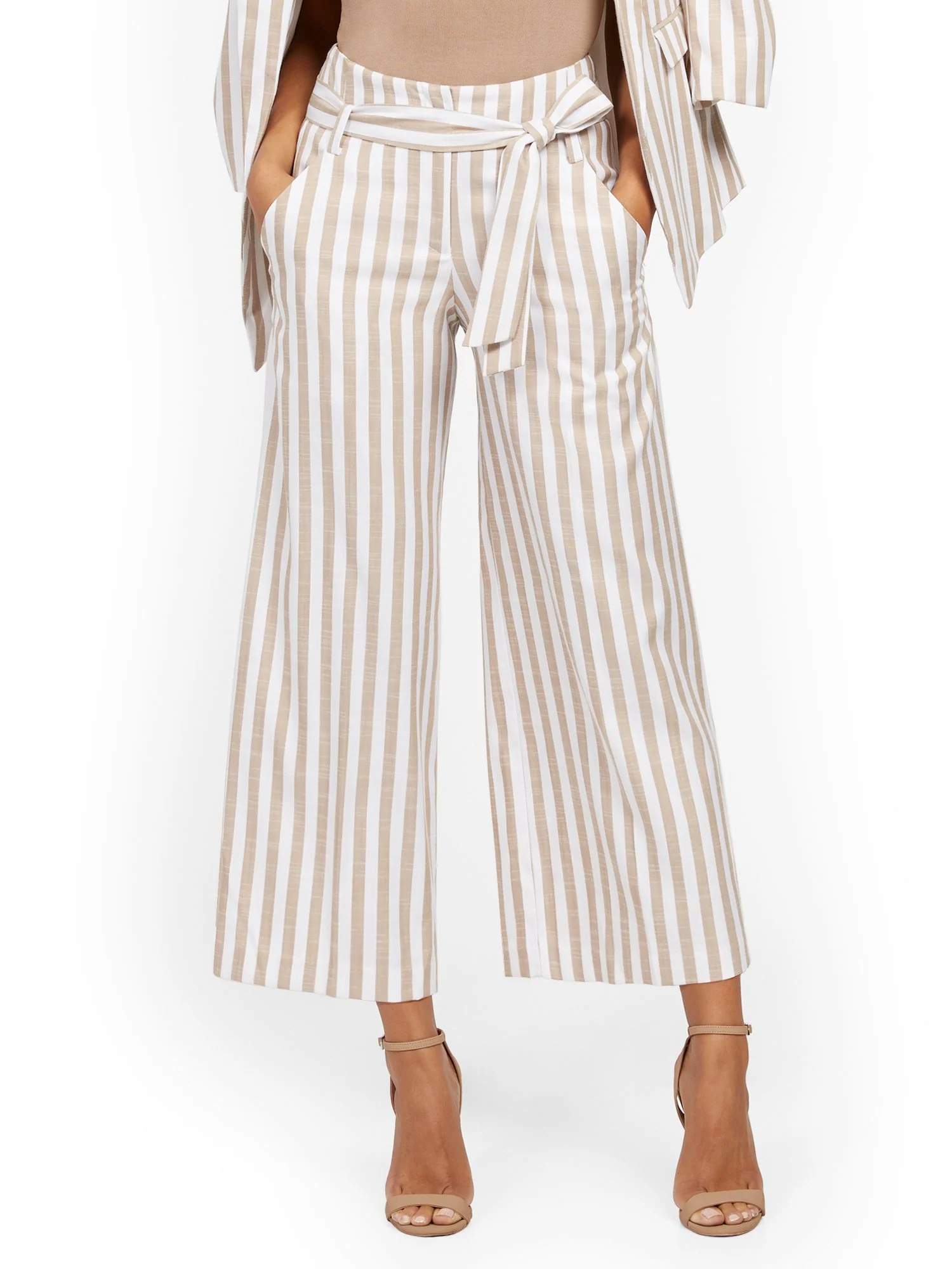 Madie Wide-Leg Capri Pant - 7th Avenue - Stripe - Image 8