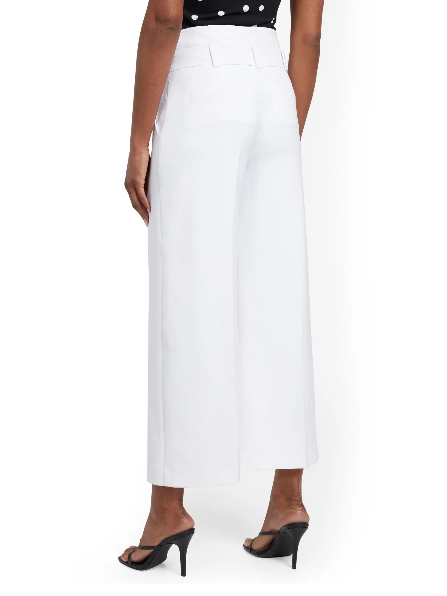 Madie Wide-Leg Capri Pant - 7th Avenue - White - Image 3