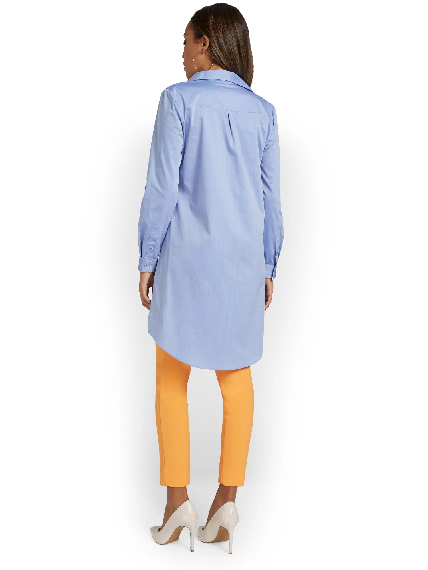 Madison Button-Down Long Tunic Shirt - Image 11