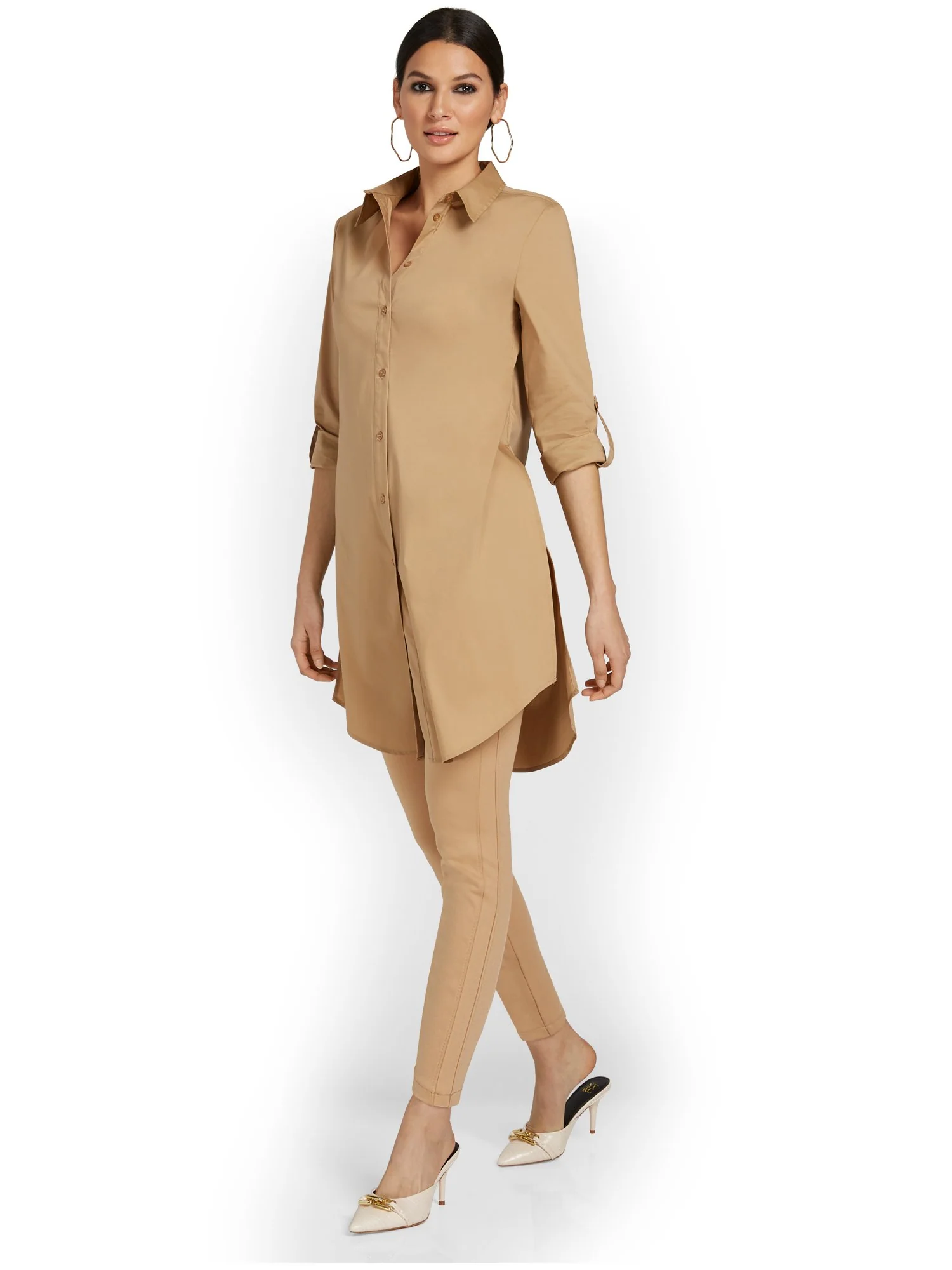 Madison Button-Down Long Tunic Shirt - Image 6