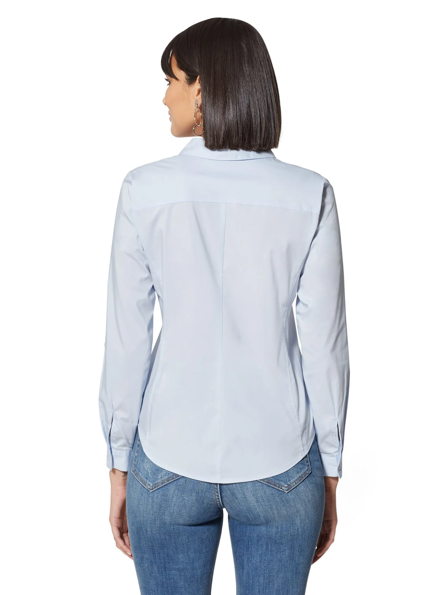Madison Popover Stretch Shirt - Blue - 7th Avenue - Image 3