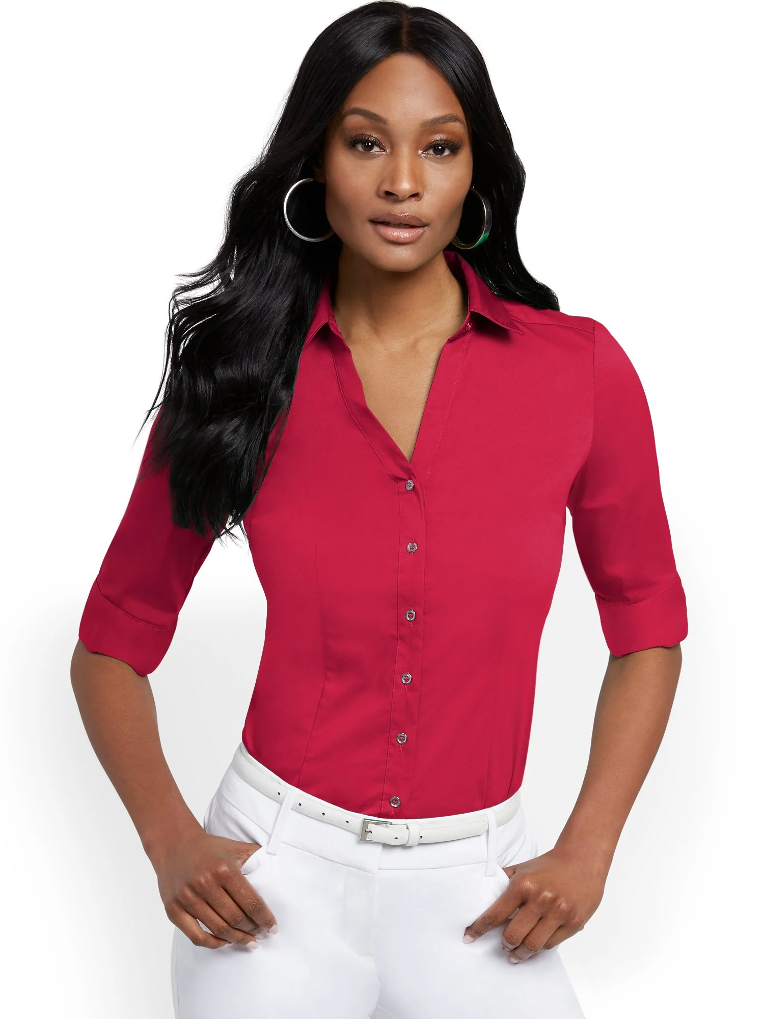 Madison Stretch Shirt - Secret Snap - 7th Avenue - Image 9