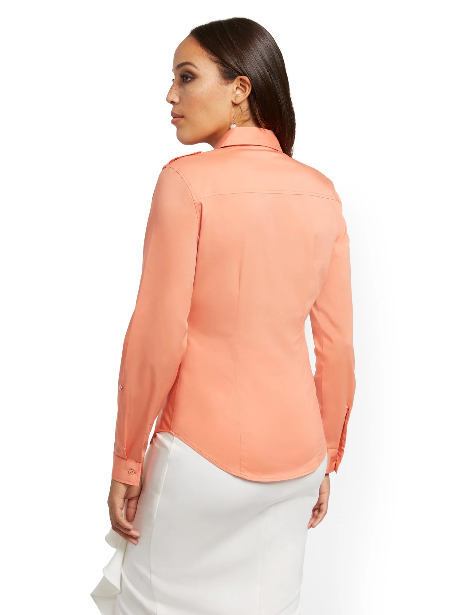 Madison Stretch Shirt - Secret Snap Closure - Image 3