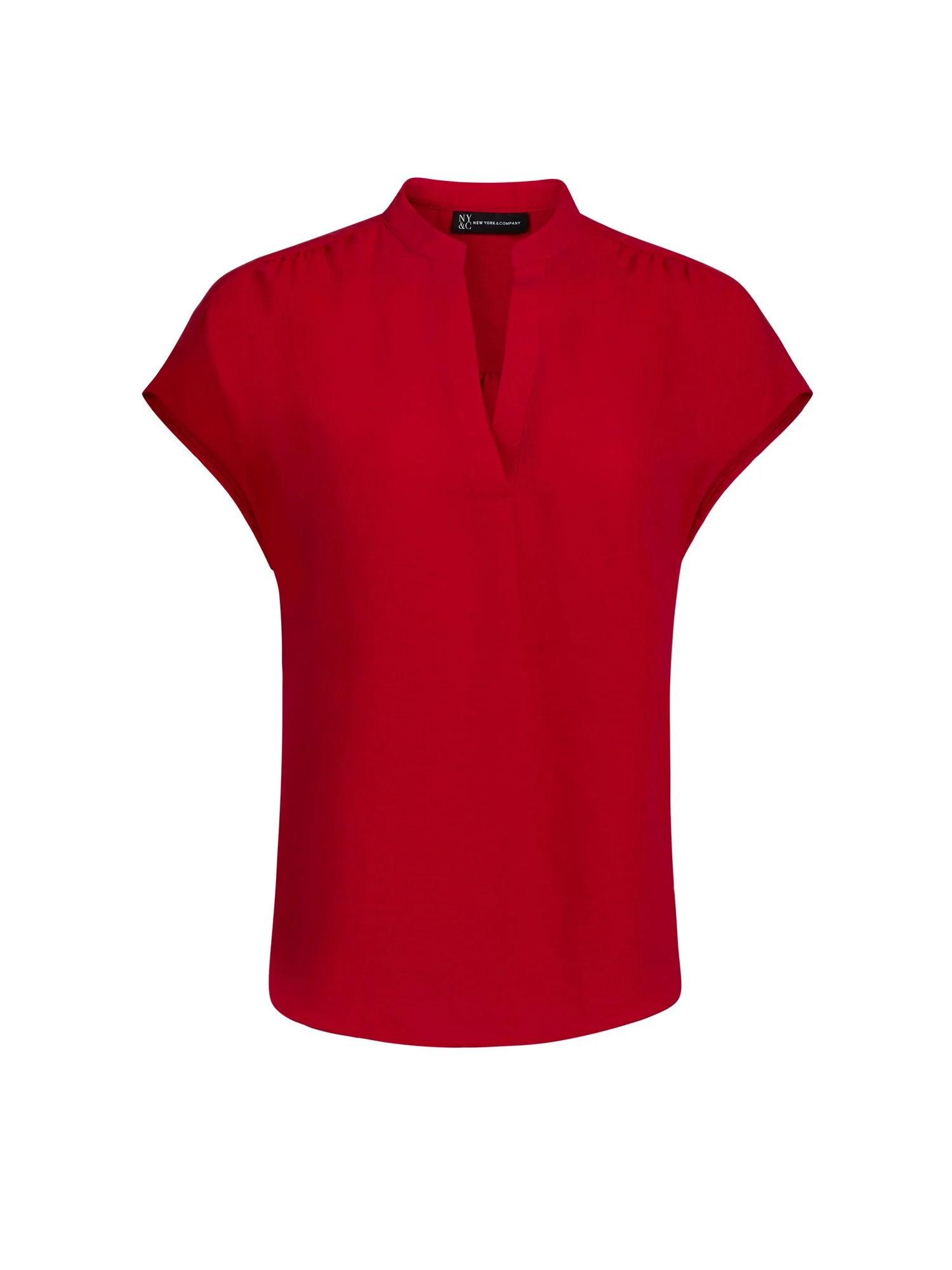 Mandarin Collar Split-Neck Top - Image 5
