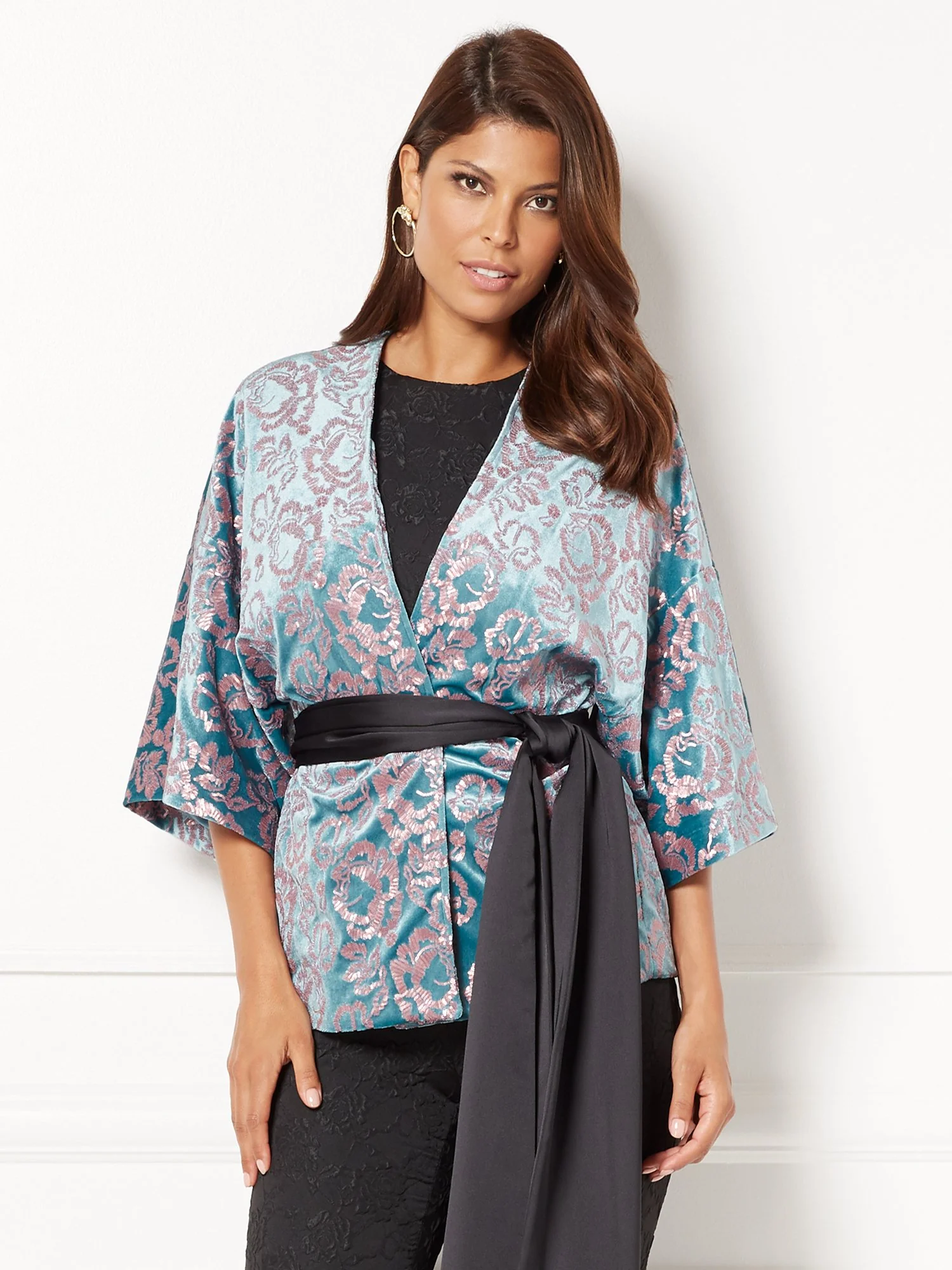 Manu Embellished Kimono Jacket - Eva Mendes Collection - Image 2
