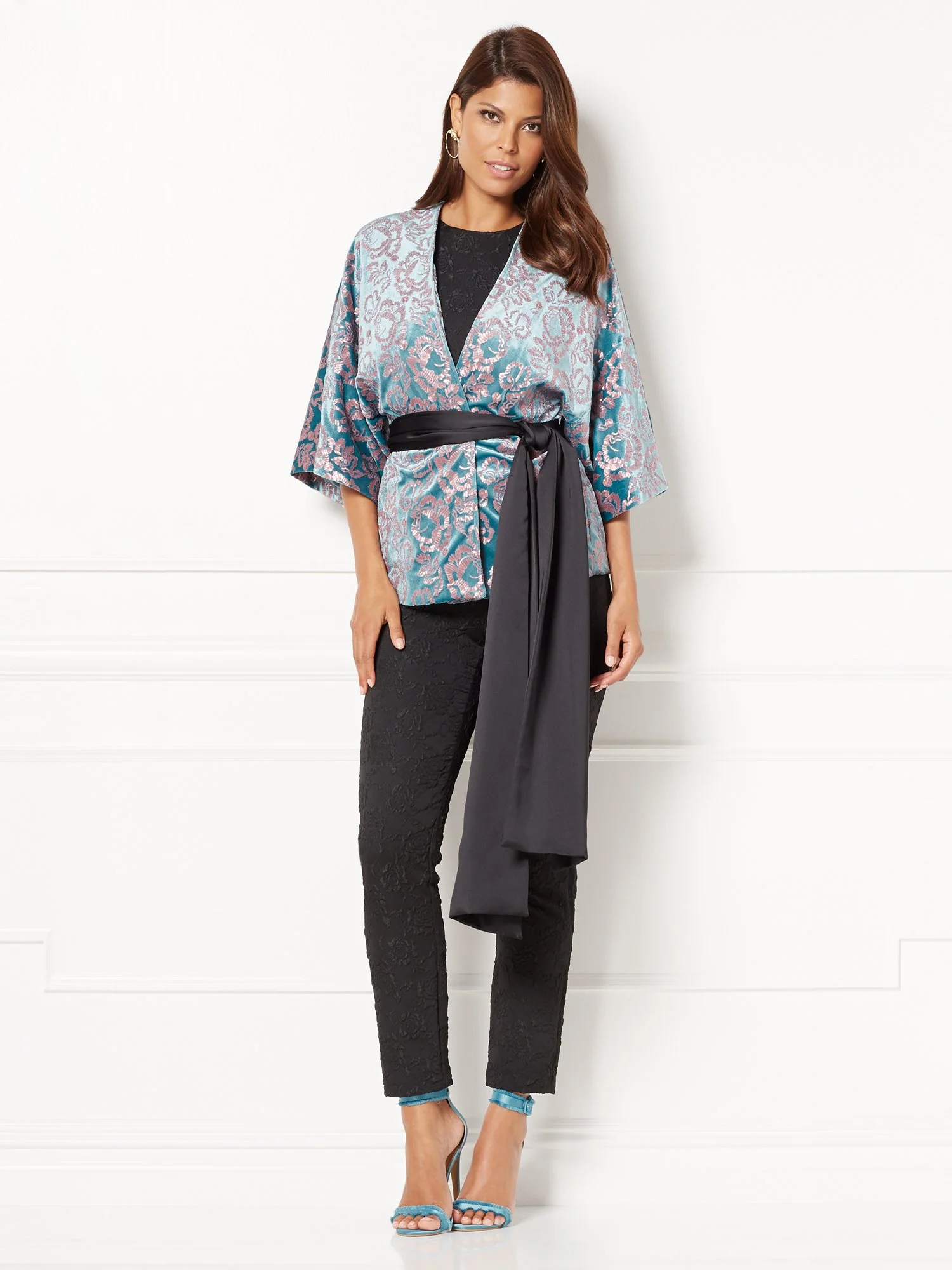 Manu Embellished Kimono Jacket - Eva Mendes Collection - Image 4