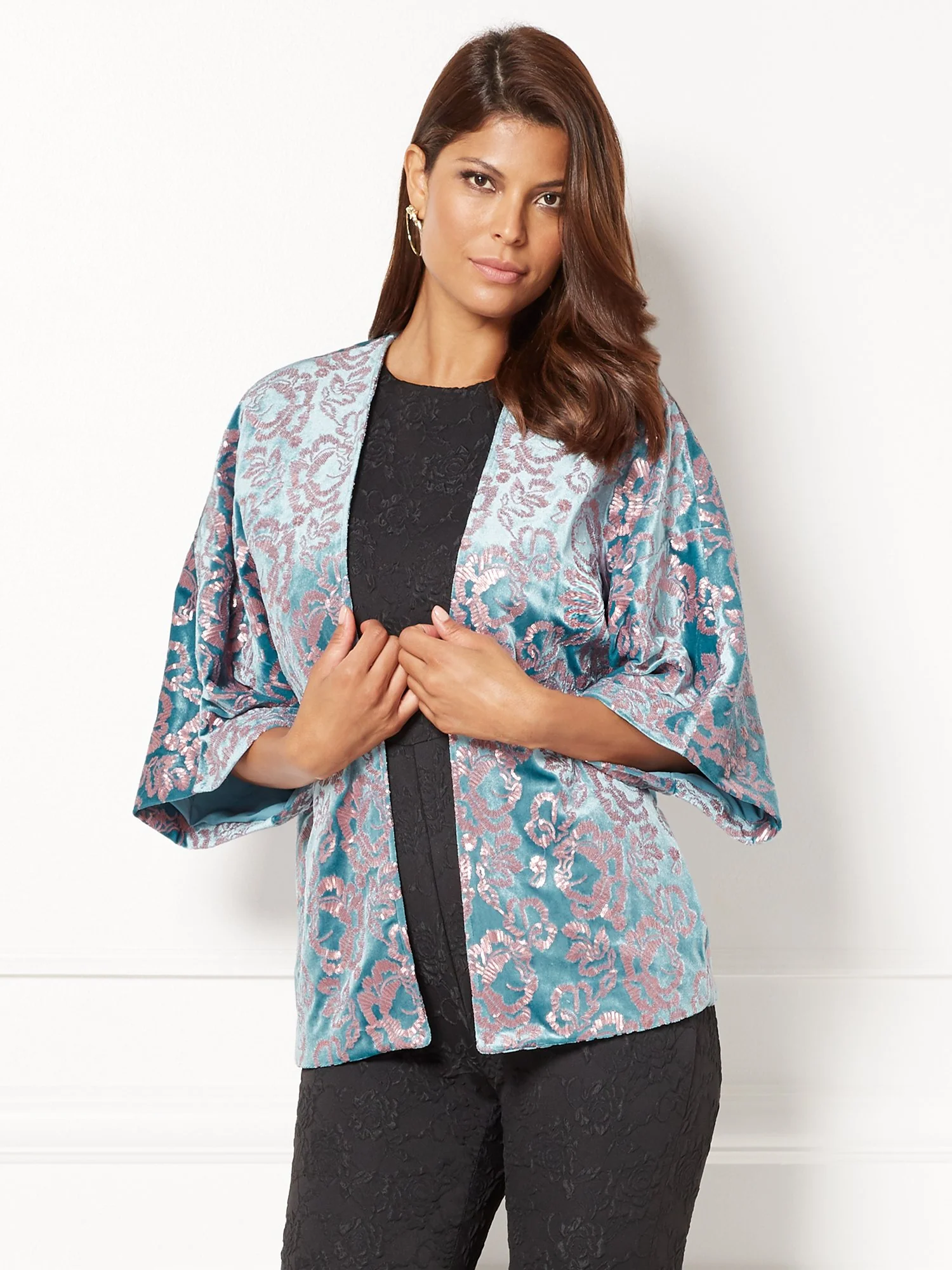 Manu Embellished Kimono Jacket - Eva Mendes Collection - Image 5
