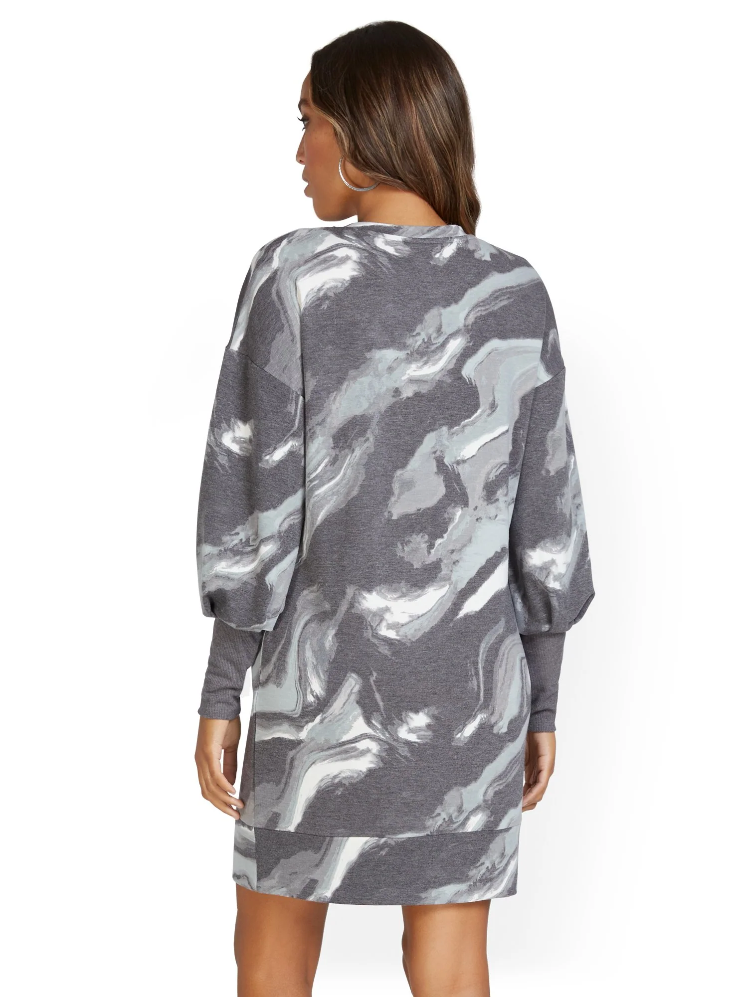 Marble Sweatshirt Dress - Image 3