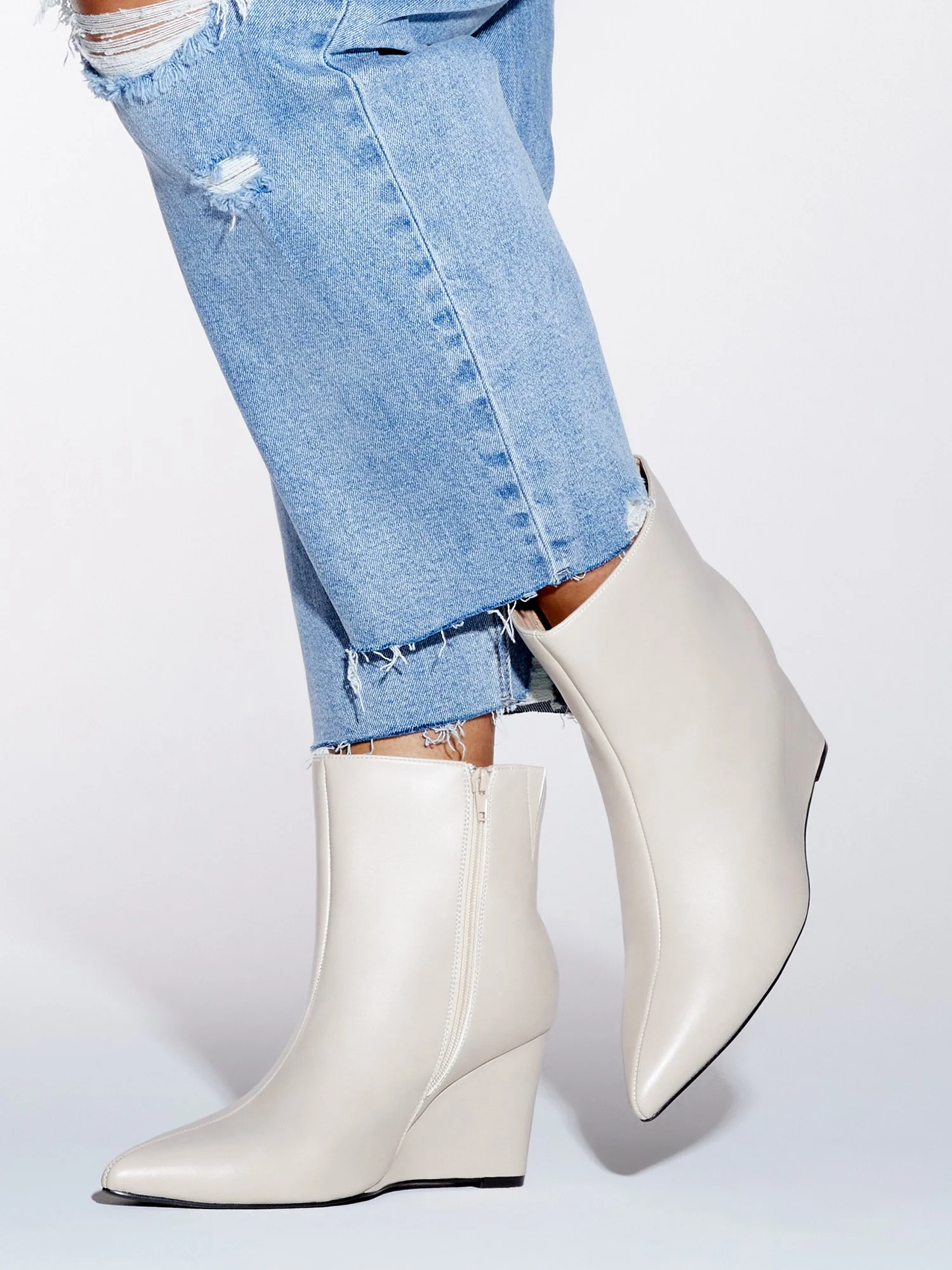 Margie Wide Width Wedge Heel Booties - Image 3