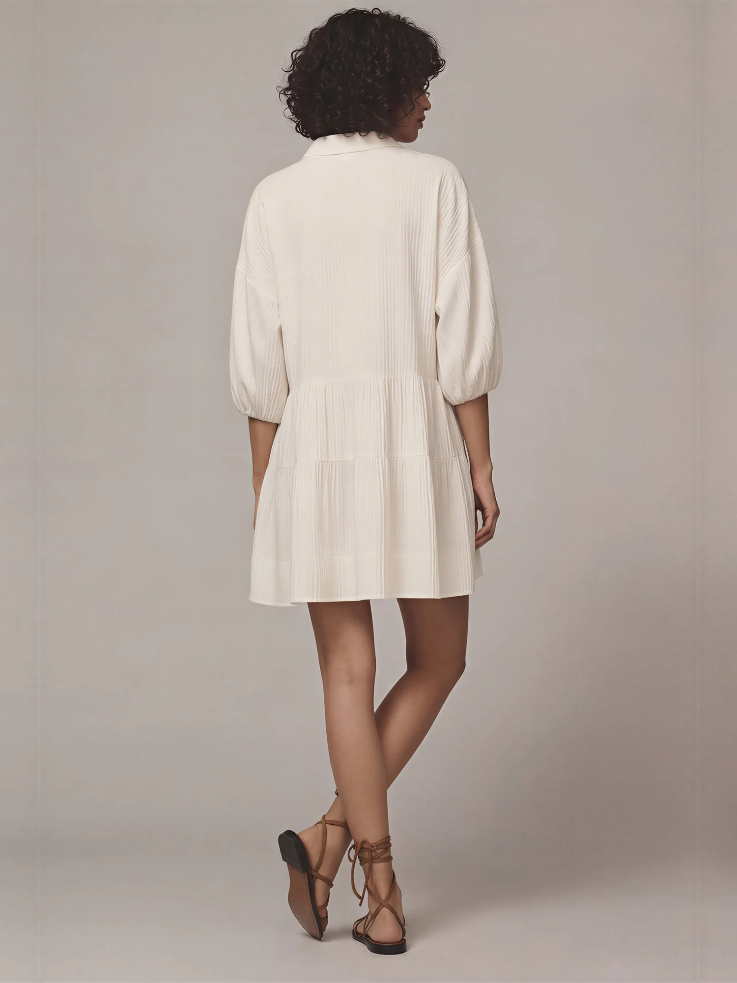 Marin Drop Waist Shift Shirt Mini Dress - Image 8
