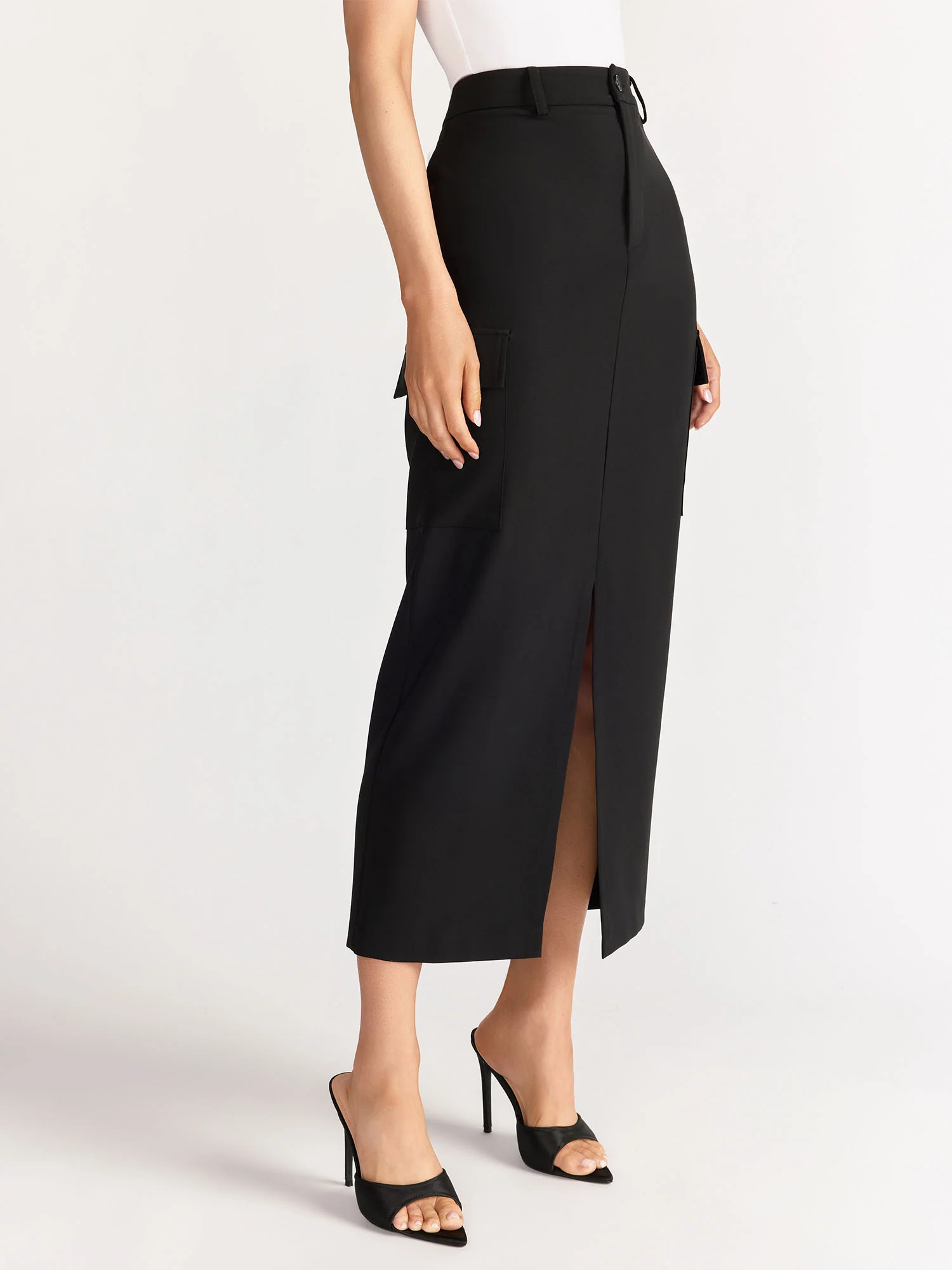 Sans Souci Front Slit Cargo Column Maxi Skirt - Brands We Love - Image 4