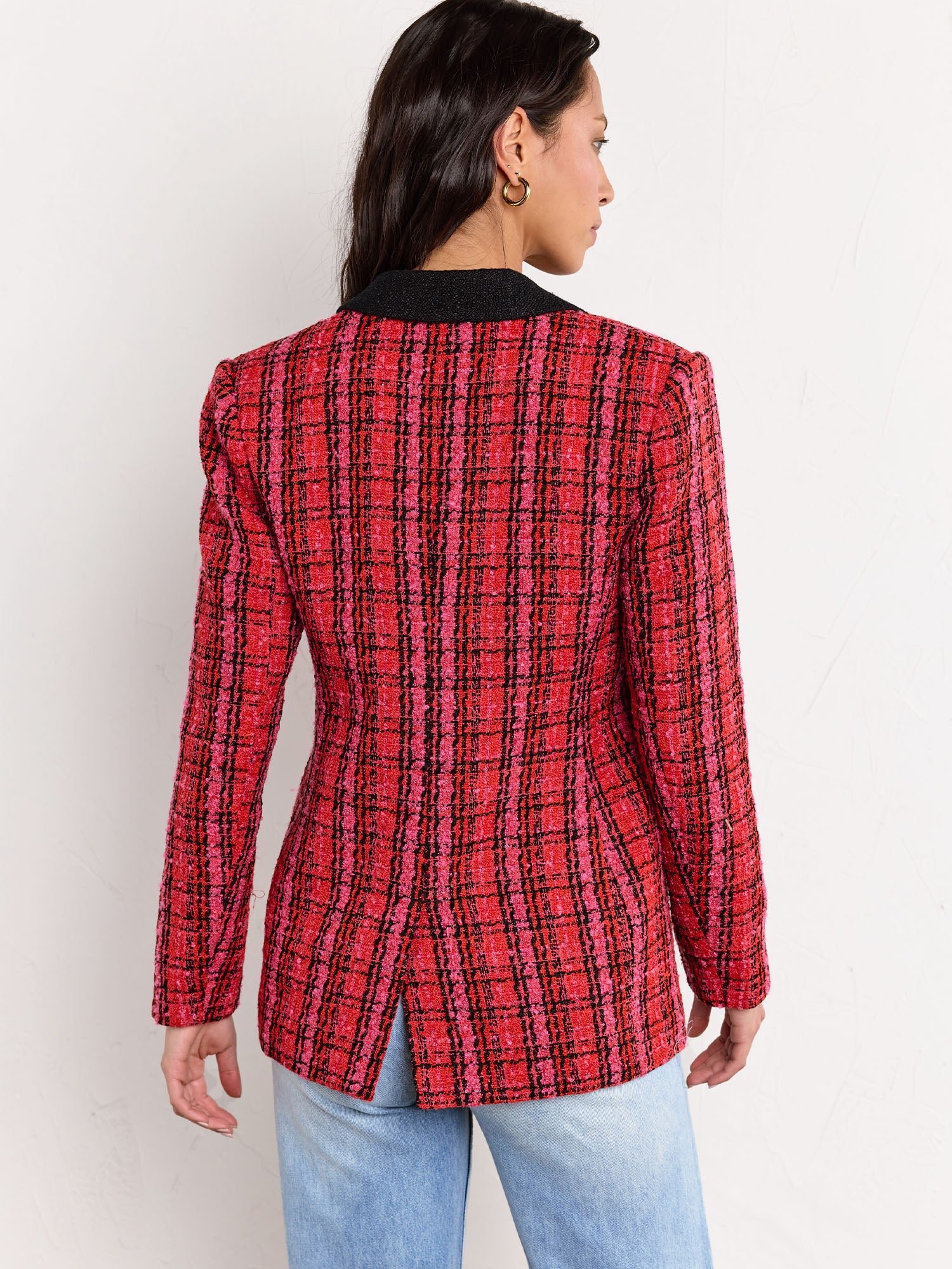 Menswear Tweed Double Breasted Blazer - Aaron & Amber - Image 9