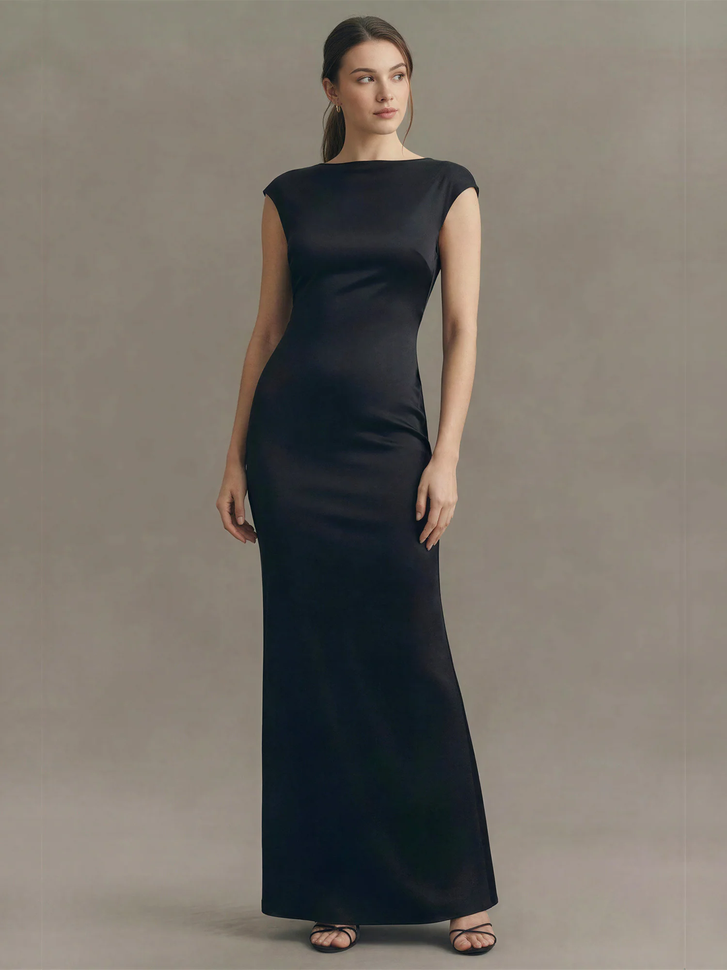 Mesh Back Cutout Bodycon Gown