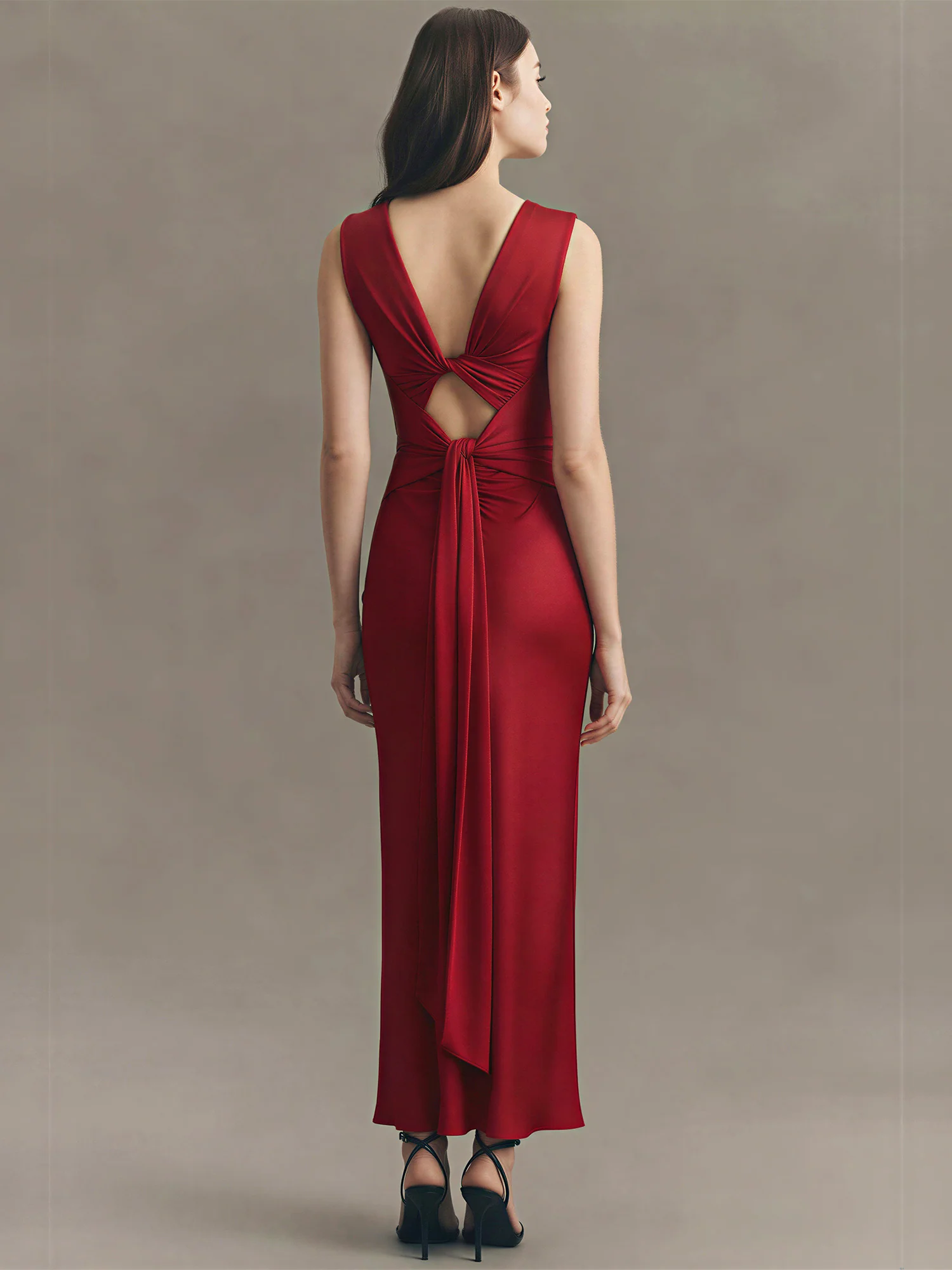 Mesh Back Cutout Bodycon Gown - Image 6