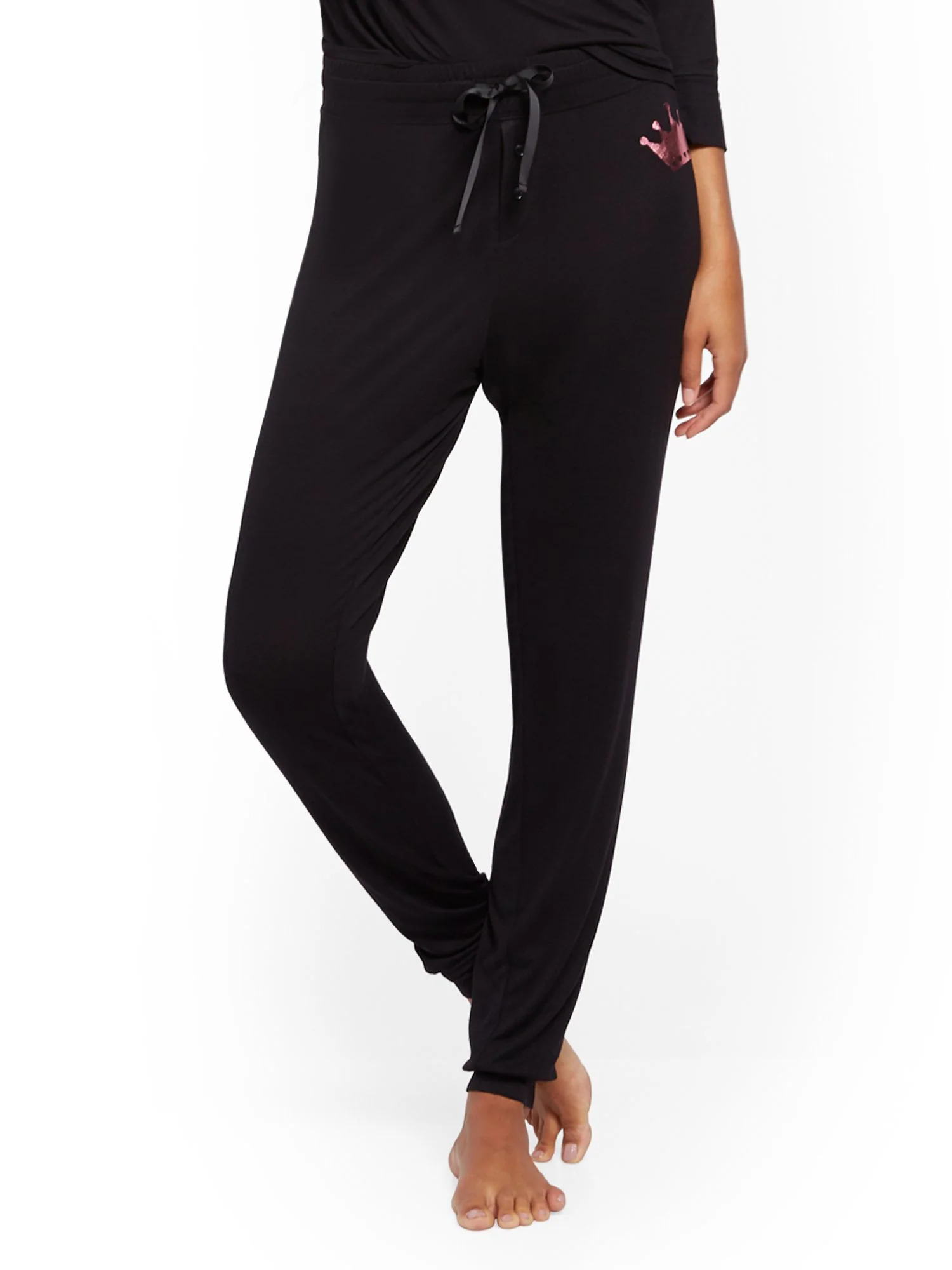 Metallic-Crown Jogger Pajama Pant