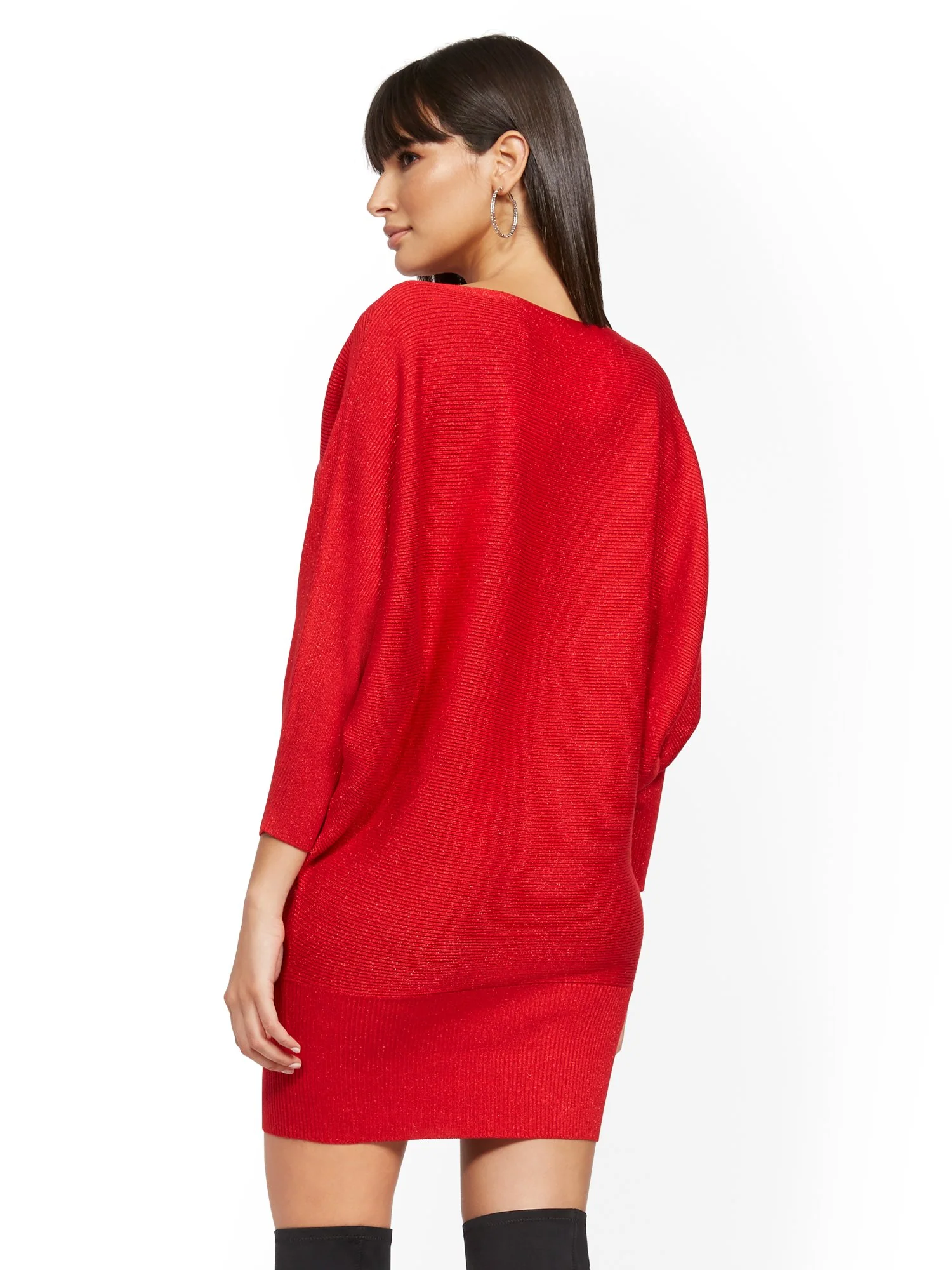 Metallic Dolman Sweater Dress - Image 9
