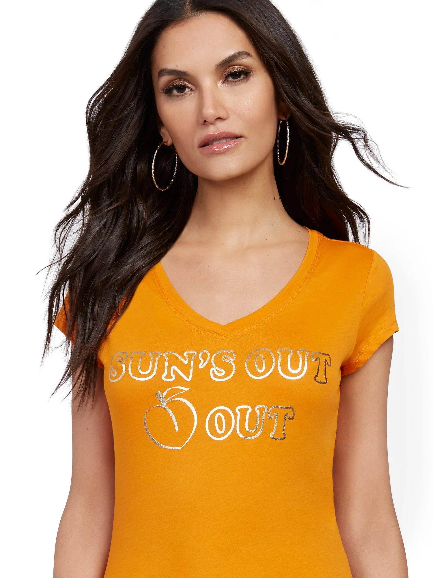 Metallic-Foil 'Sun's Out, Buns Out' Tee - Image 2