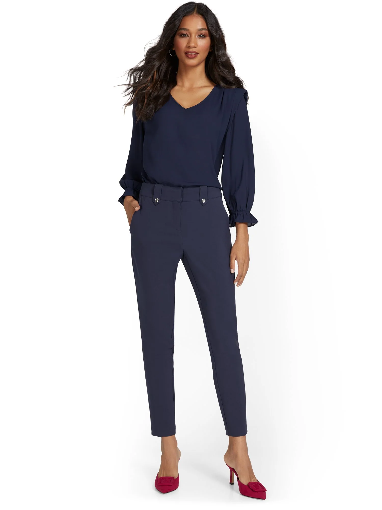 Mid-Rise Ankle Pant - Premium Stretch - Image 17