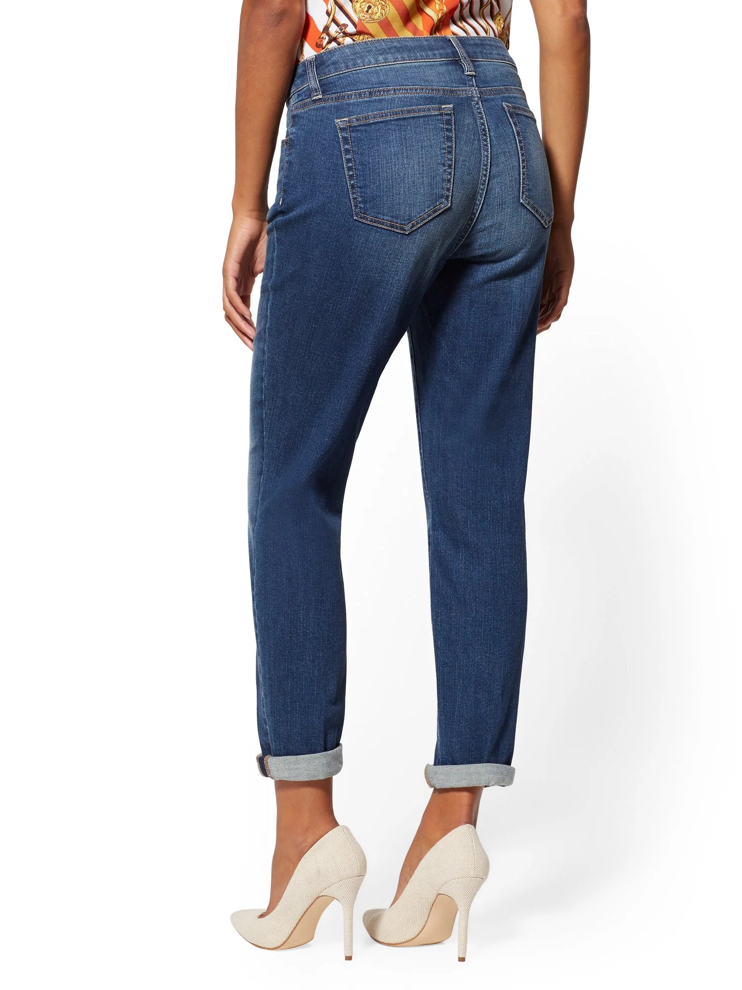 Mid-Rise Curvy Boyfriend Jeans - Image 3