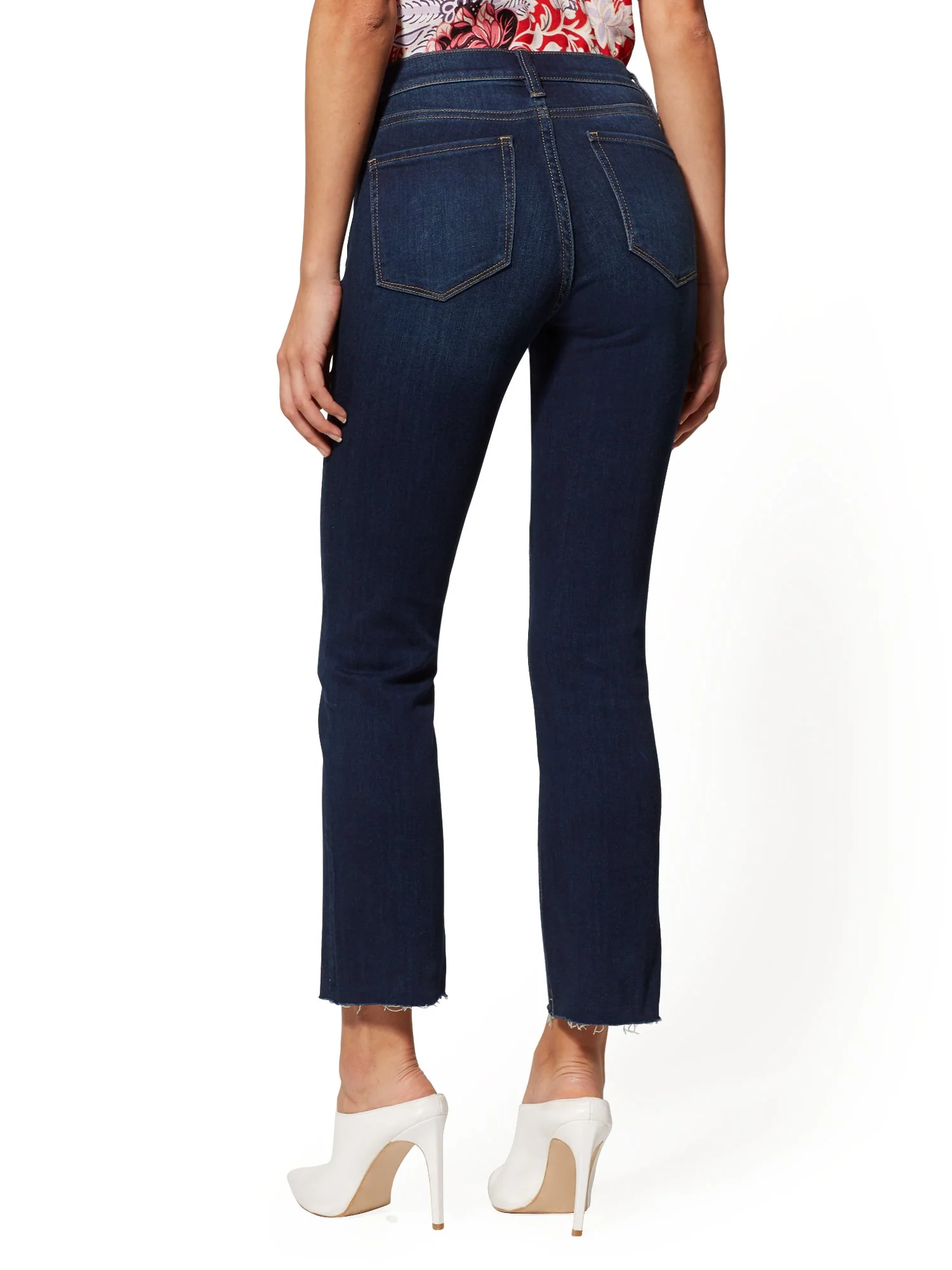 Mid-Rise Demi Bootcut Jeans - Bluebird Blue - Image 3