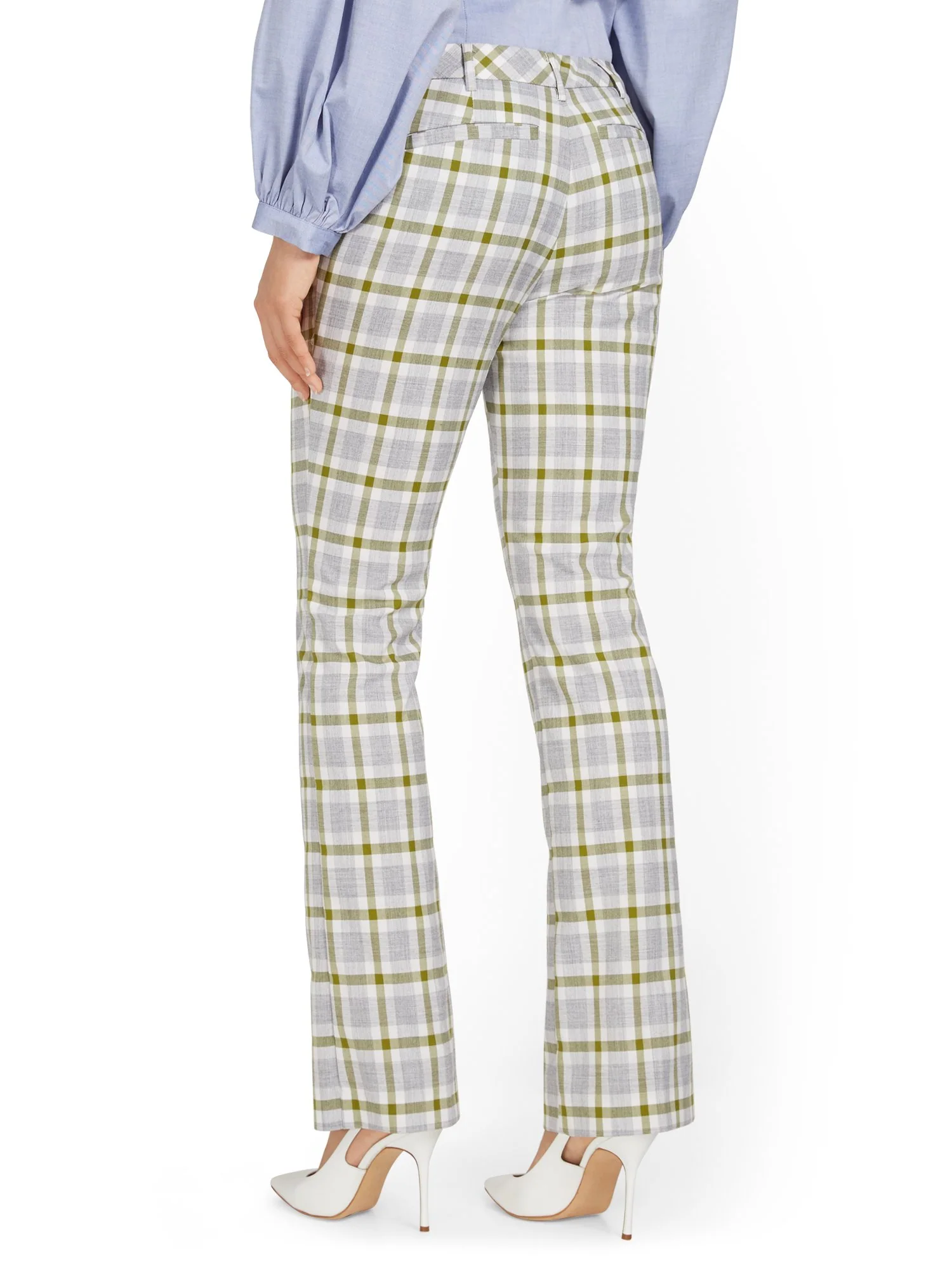 Mid-Rise Modern Bootcut Pant - Plaid - Image 3
