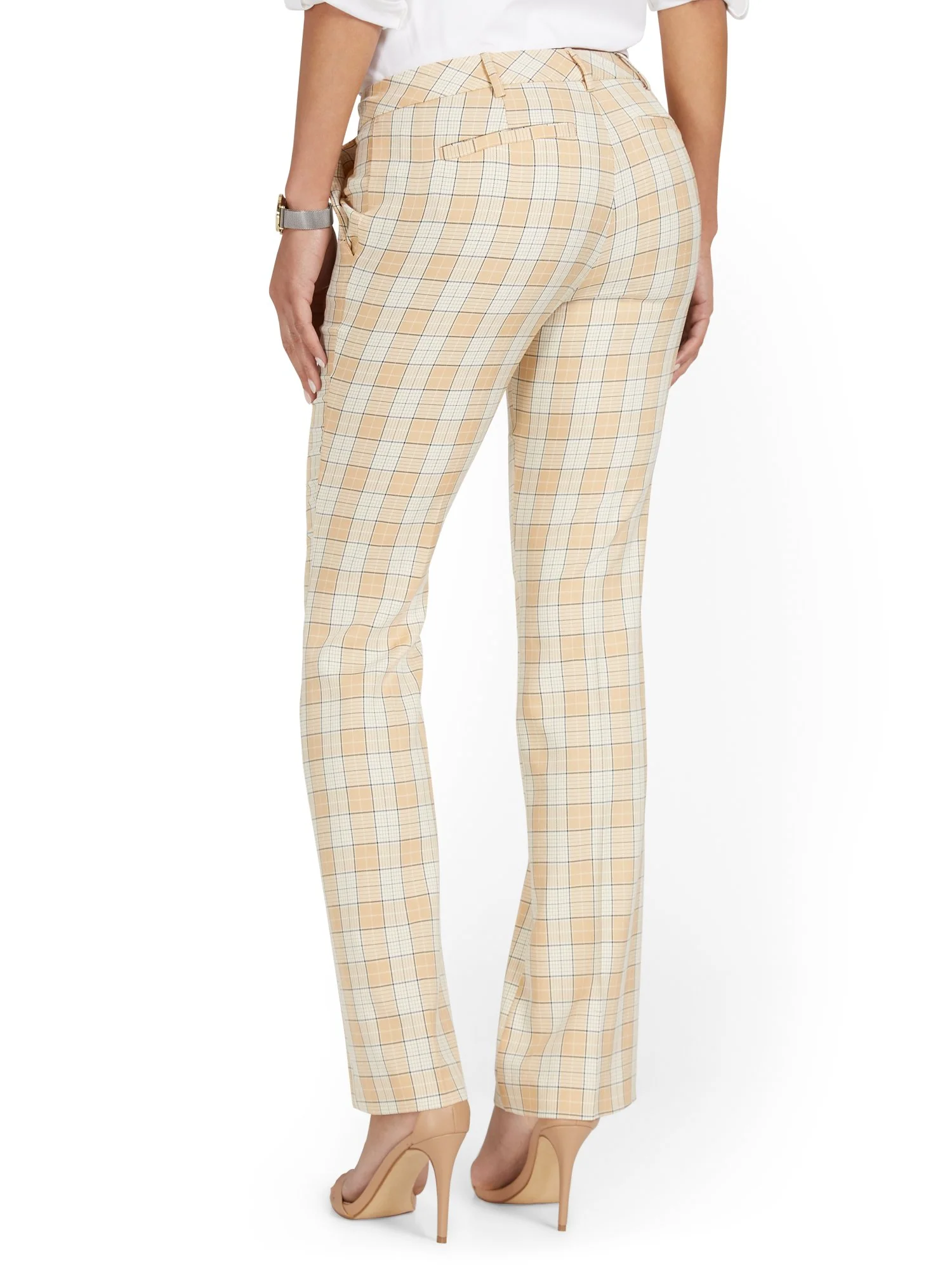 Mid-Rise Modern Bootcut Pant - Plaid - Image 3