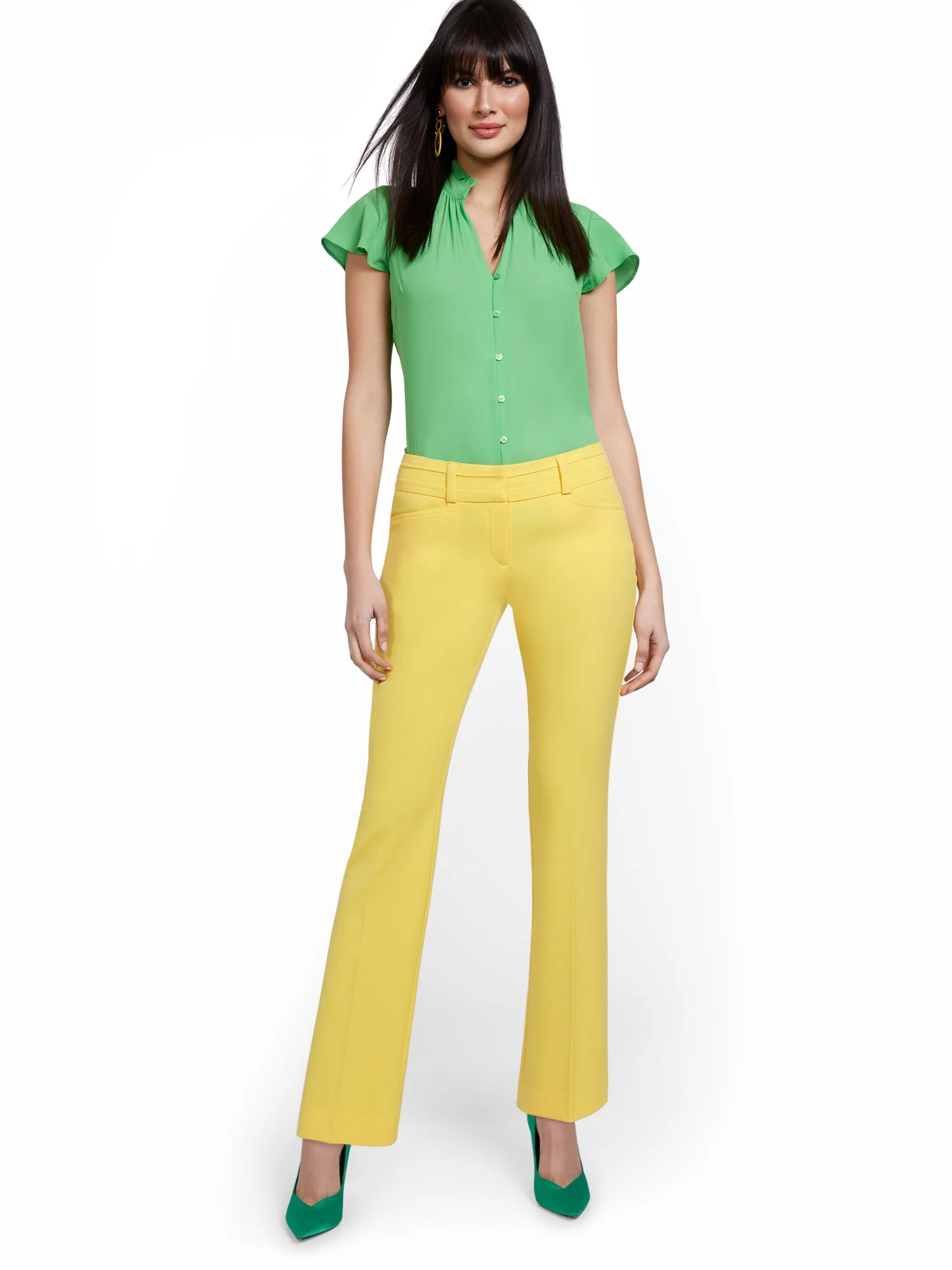 Mid-Rise Modern Fit Barely Bootcut Pant  - Essential Stretch - Image 12