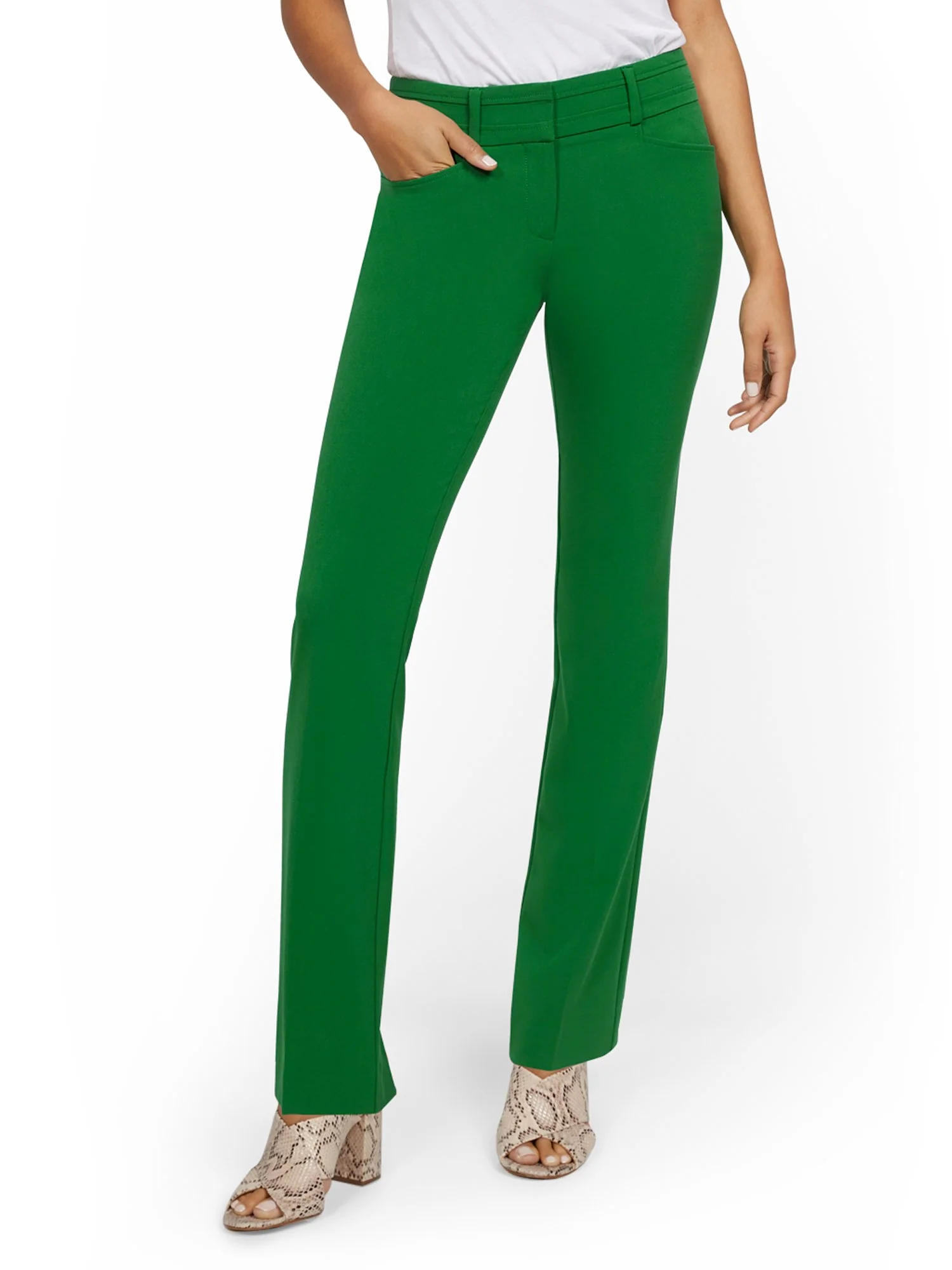 Mid-Rise Modern Fit Barely Bootcut Pant  - Essential Stretch - Image 39