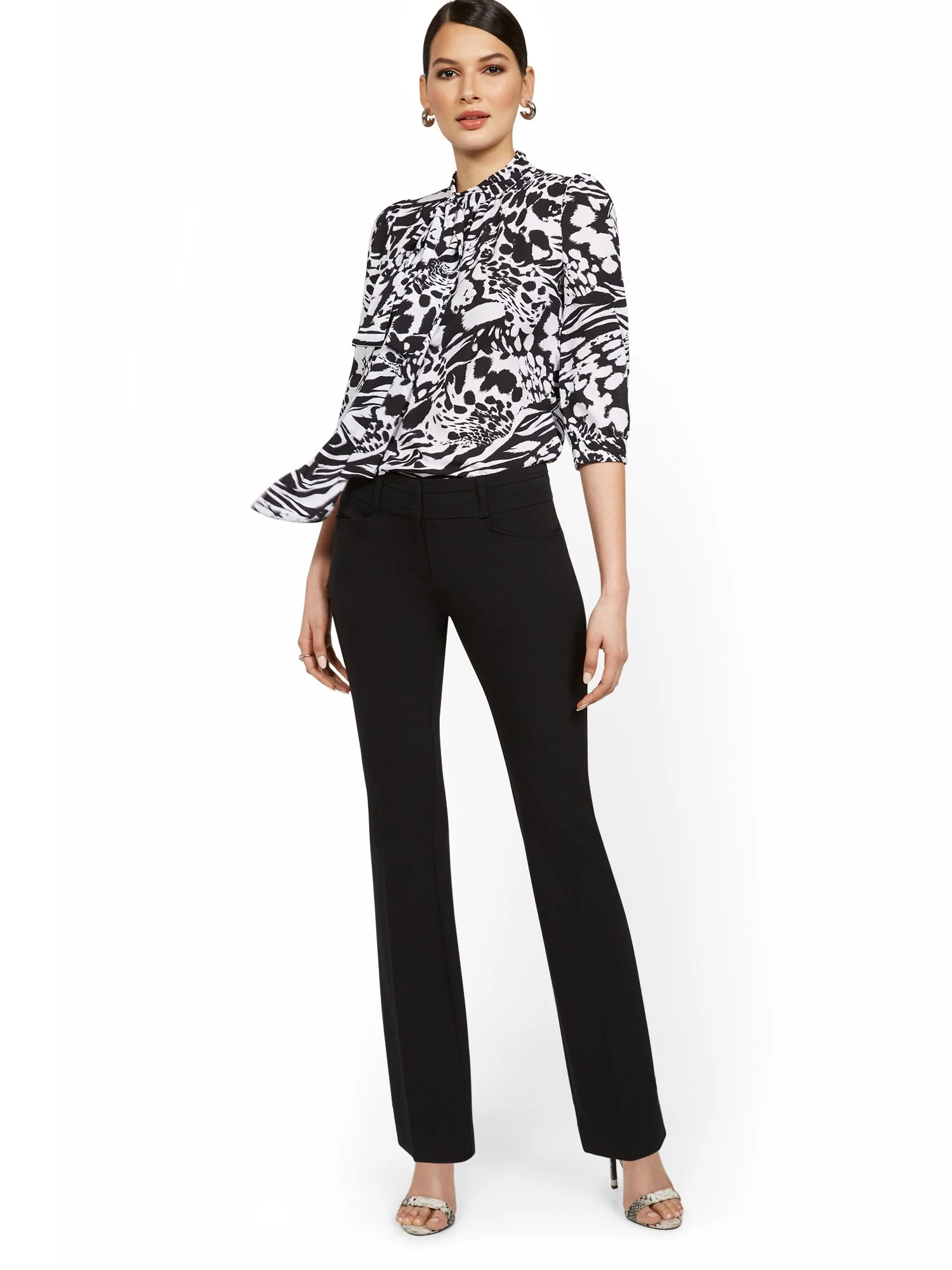 Mid-Rise Modern Fit Barely Bootcut Pant  - Essential Stretch - Image 4