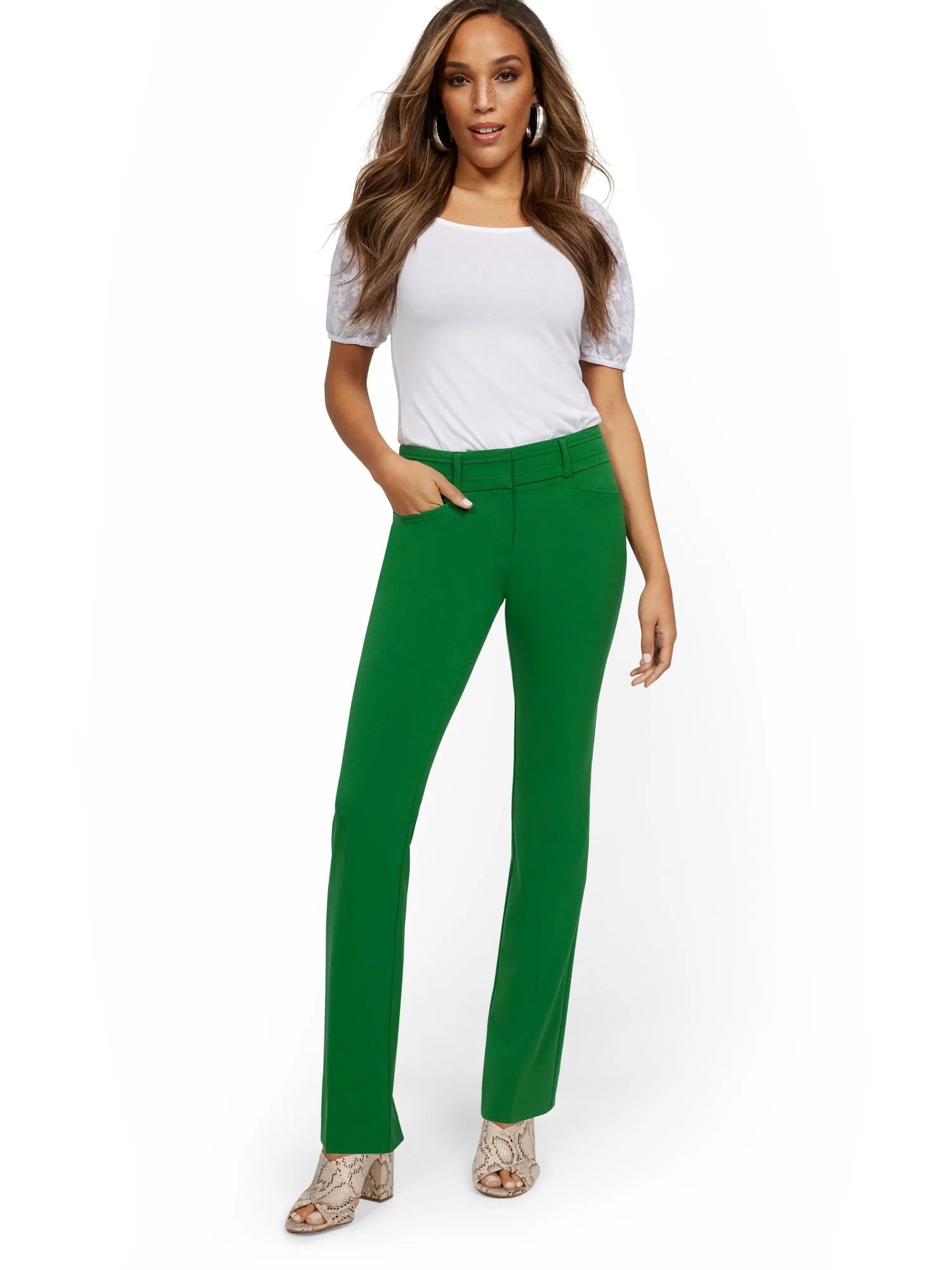 Mid-Rise Modern Fit Barely Bootcut Pant  - Essential Stretch - Image 41