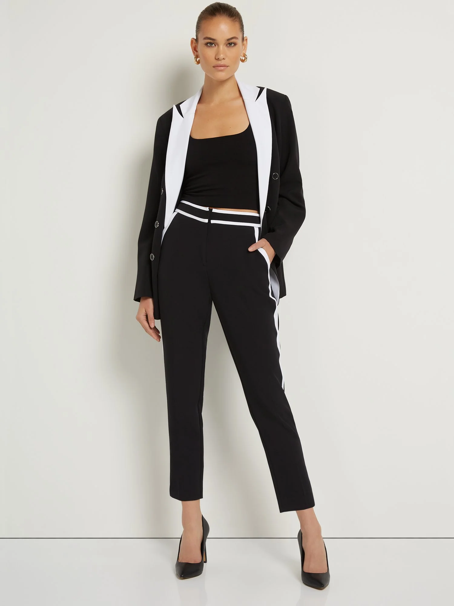 Mid-Rise Side-Stripe Ankle Pant - Image 2