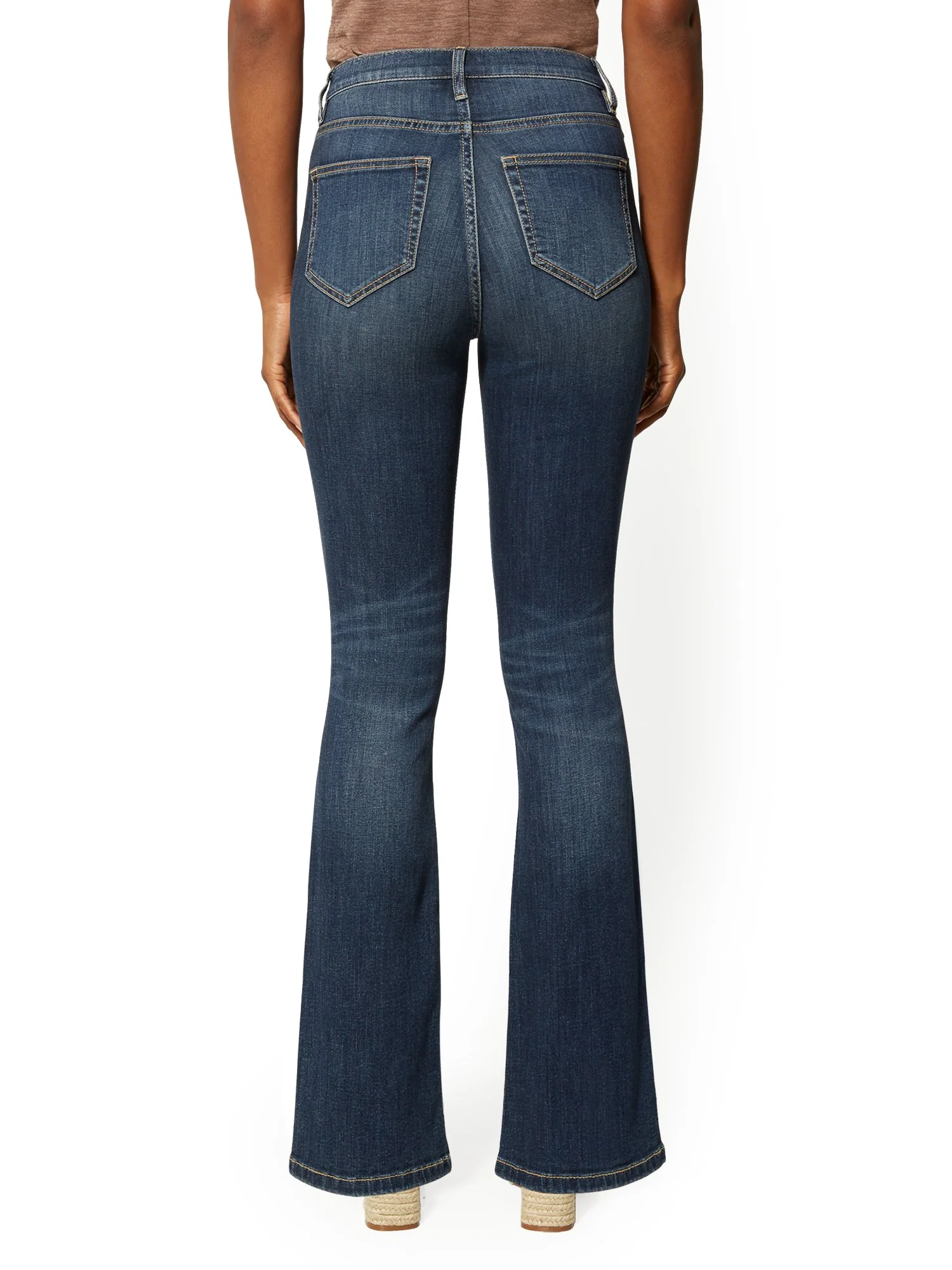 Mid-Rise Slim Bootcut Jeans - Blue Oasis - Image 3