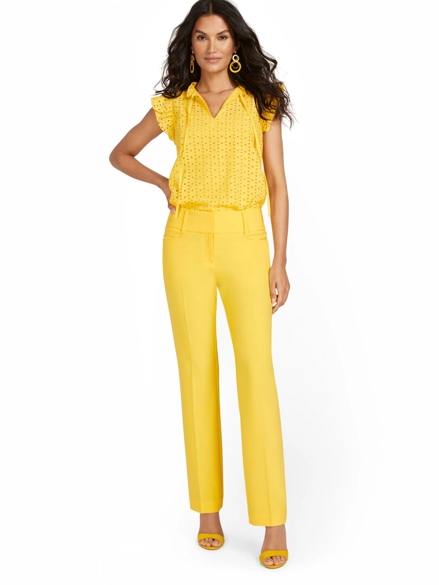 Mid-Rise Straight-Leg Pant - Essential Stretch - 7th Avenue - Image 9