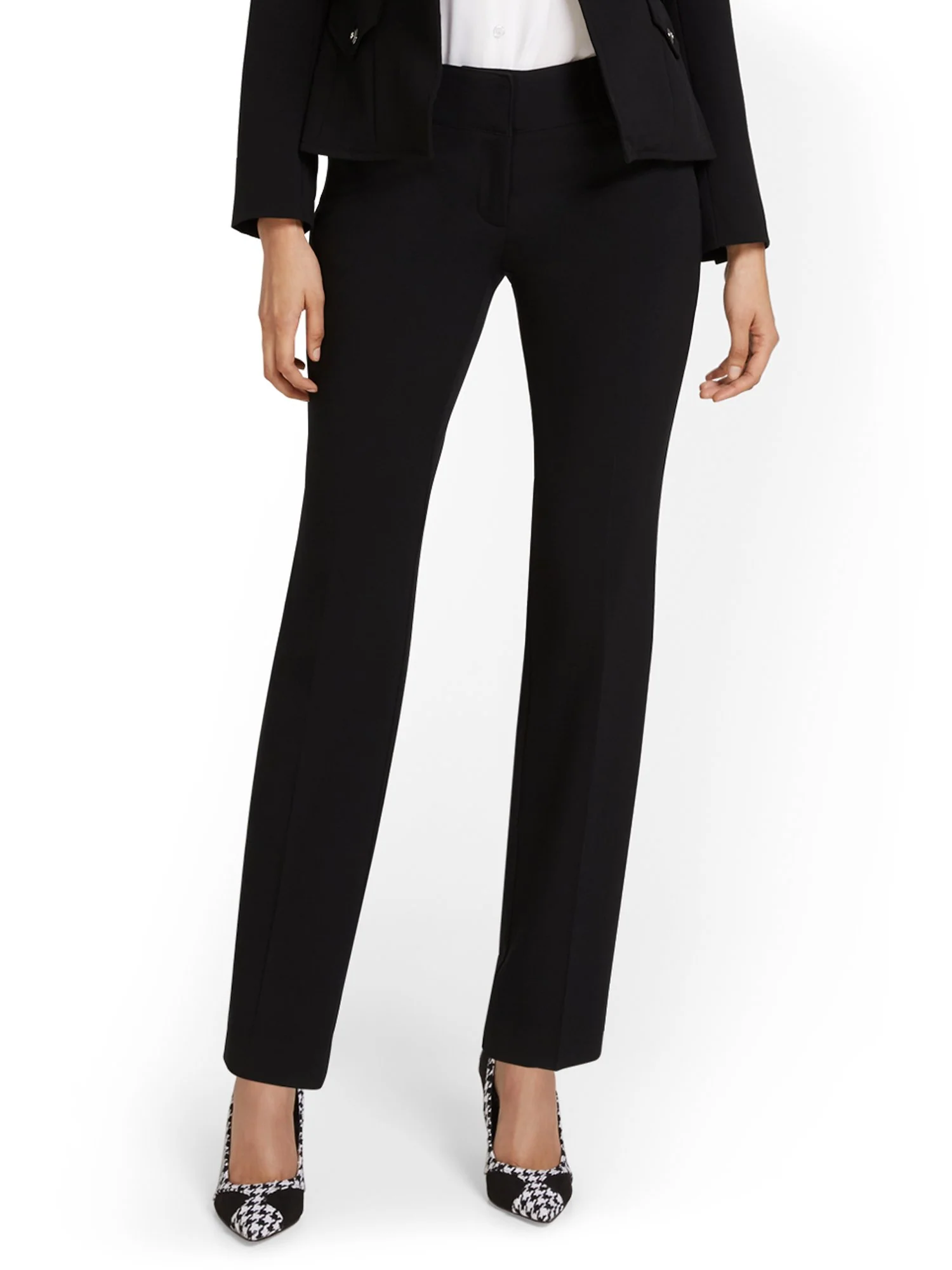 Mid-Rise Straight-Leg Pant - Essential Stretch - 7th Avenue