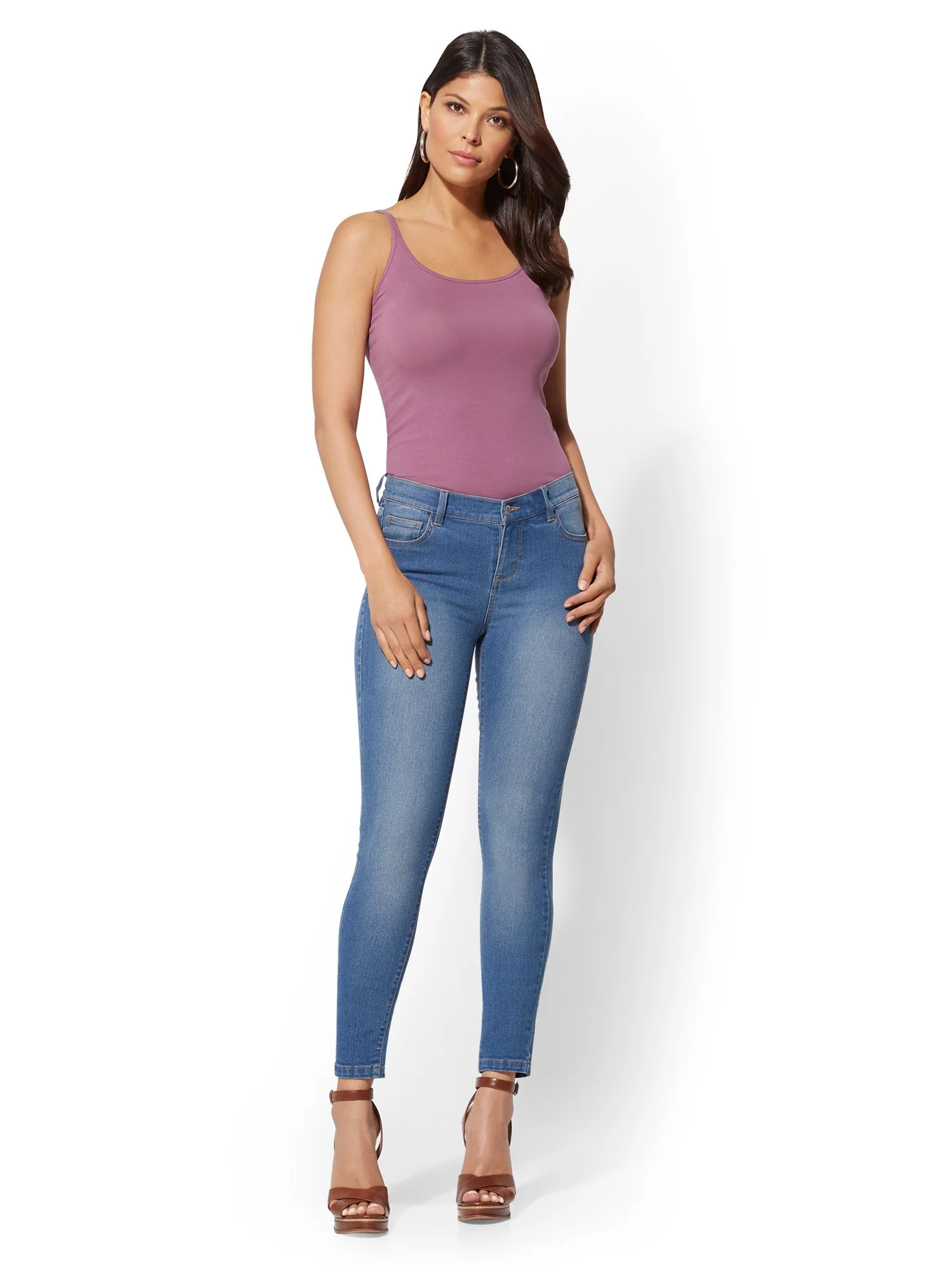 Mid-Rise Super-Skinny Essential Stretch Jeans - Image 4