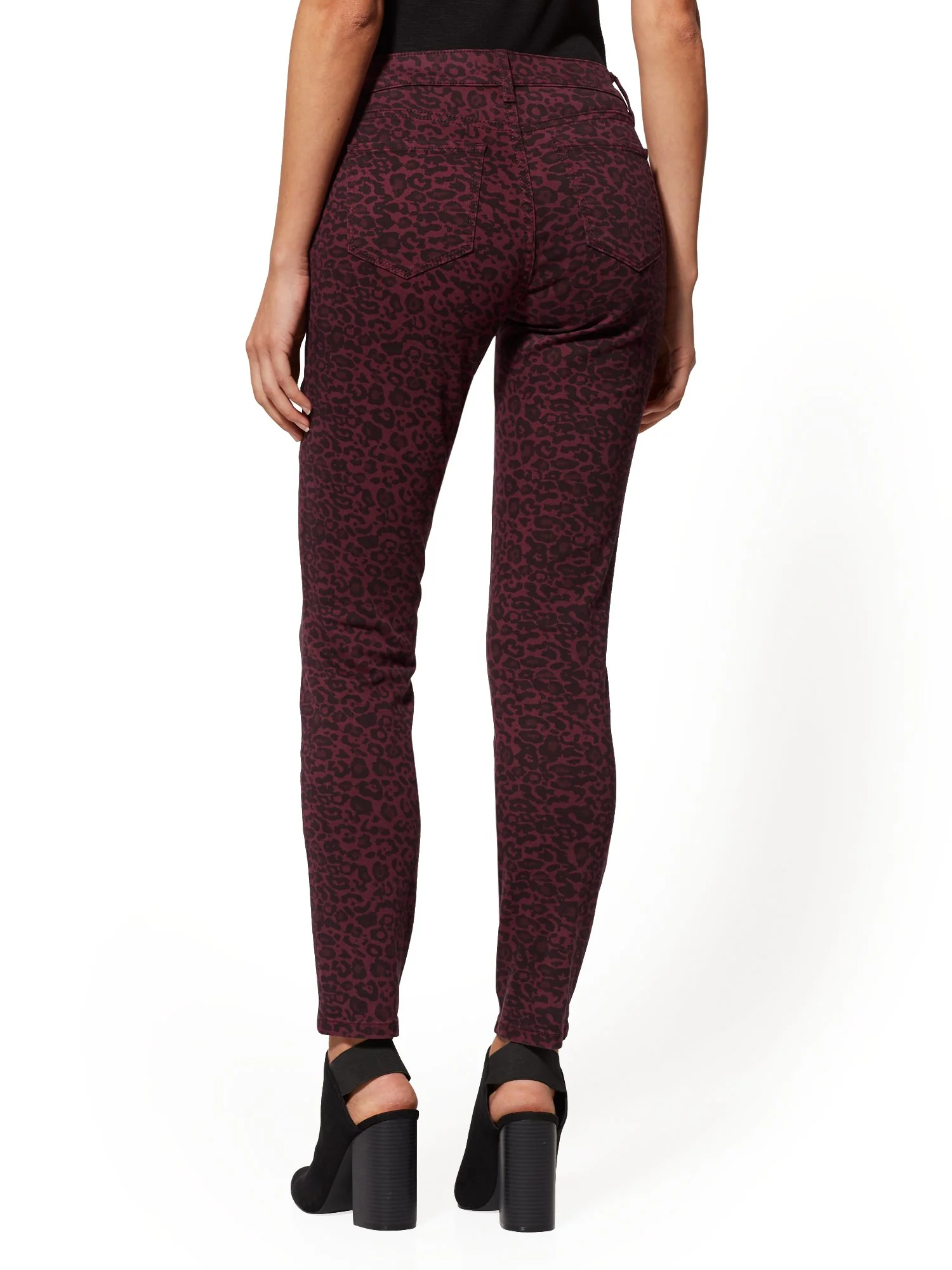 Mid-Rise Super-Skinny Jeans - Cheetah Print - Image 3