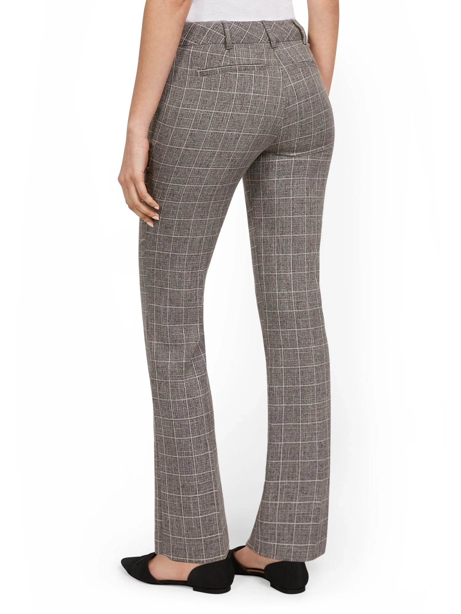 Mid-Rise Windowpane Straight-Leg Pant - Image 3