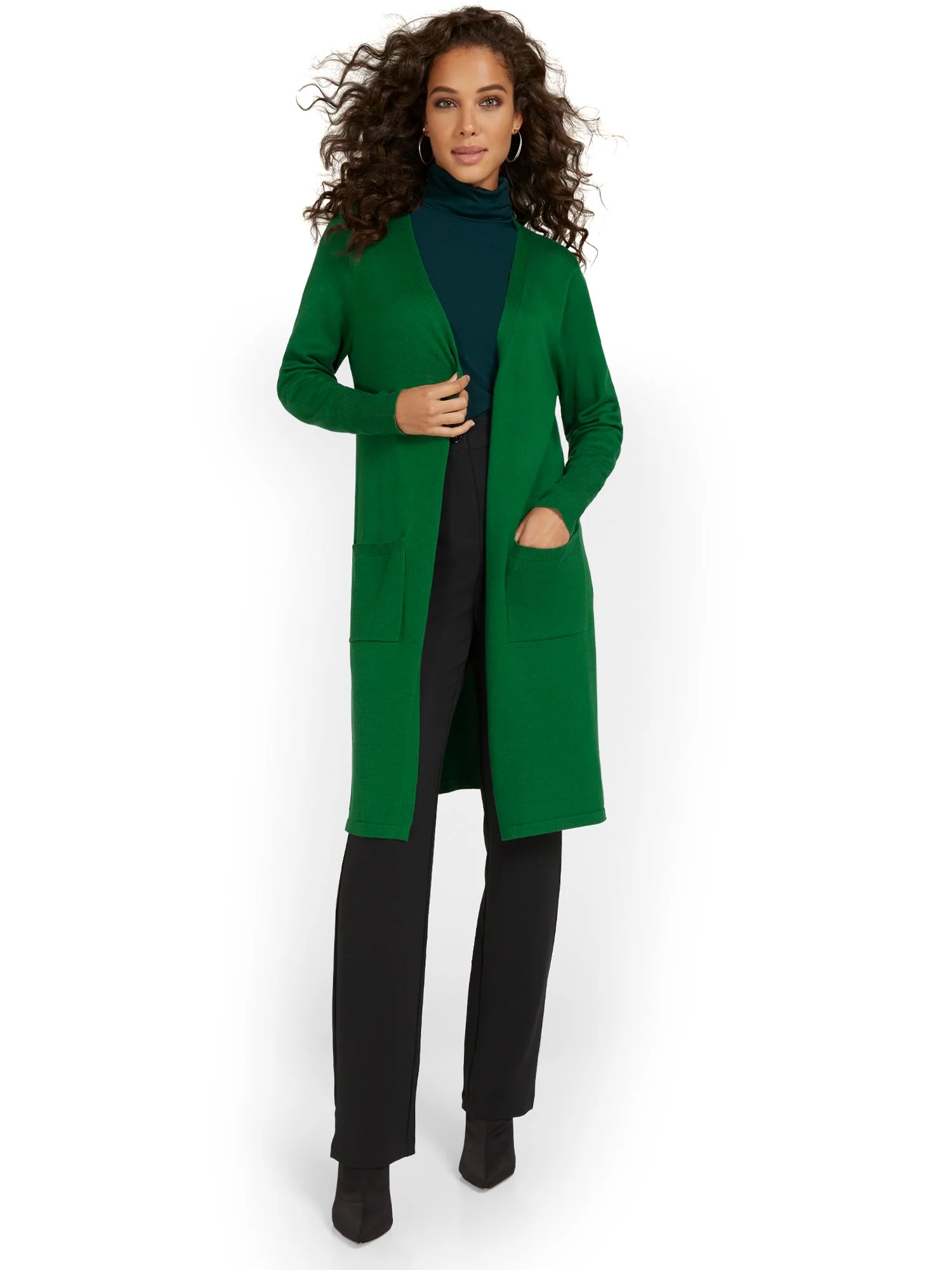 Midi-Length Pocket Cardigan - Image 6