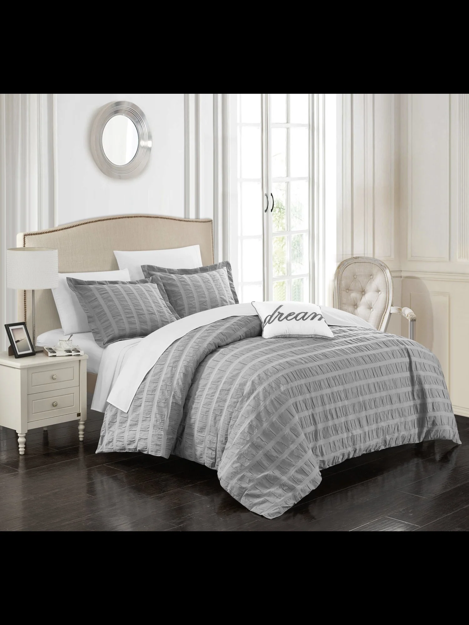 Millbury King-Size 4-Piece Duvet Set - NY&C x Chic Home - Image 17