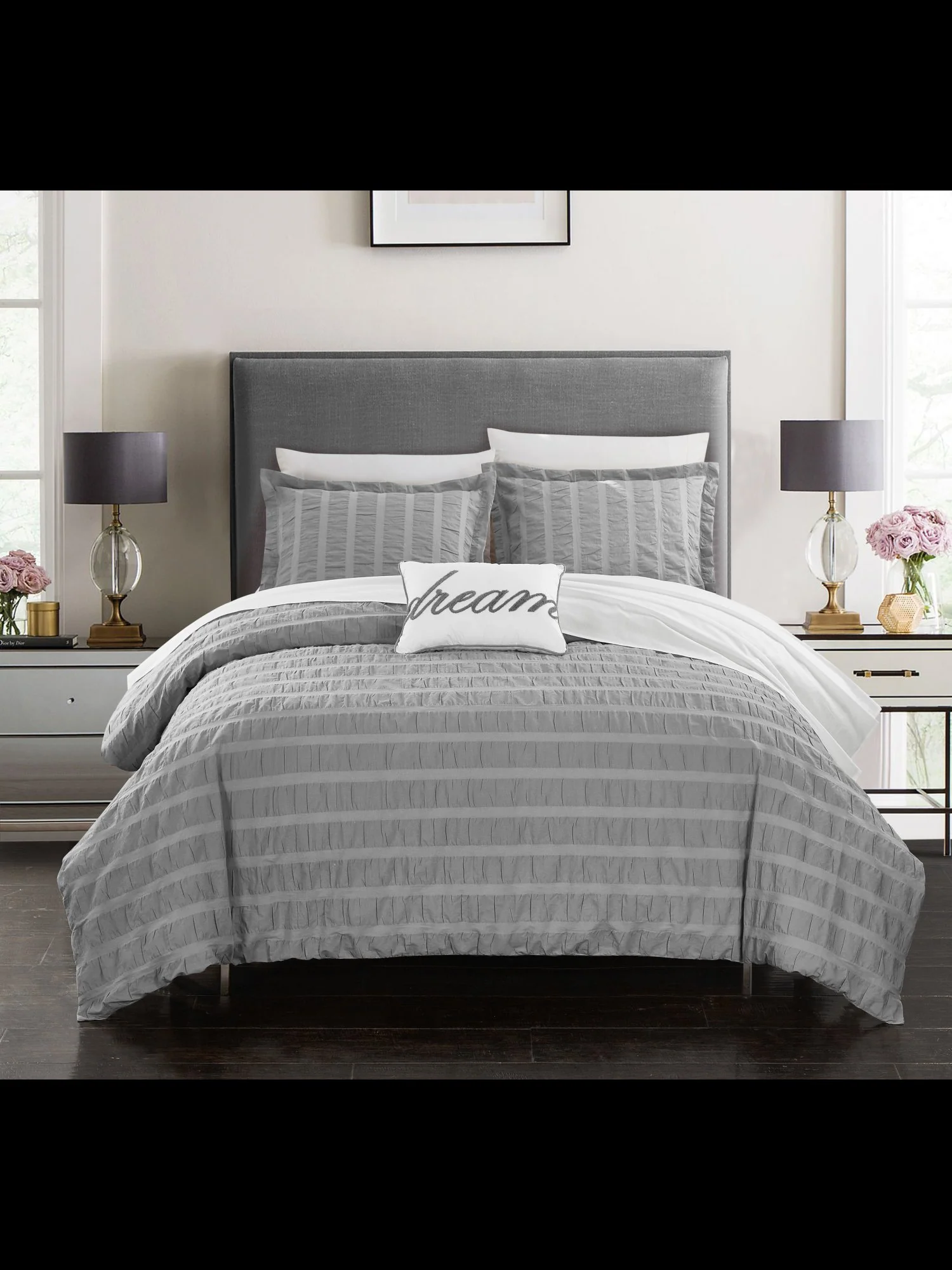 Millbury King-Size 4-Piece Duvet Set - NY&C x Chic Home - Image 18