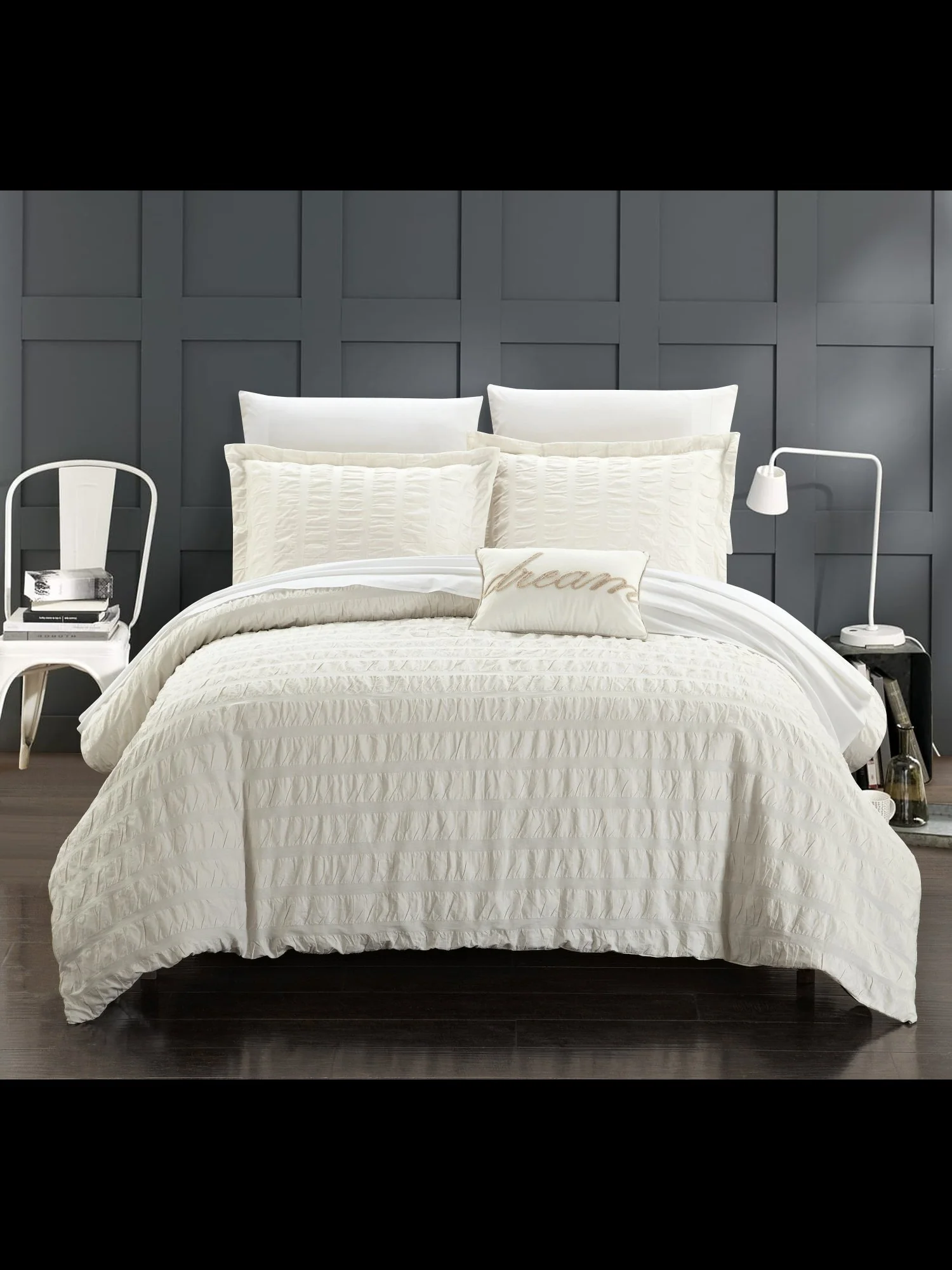 Millbury Queen-Size 4-Piece Duvet Set - NY&C x Chic Home - Image 8