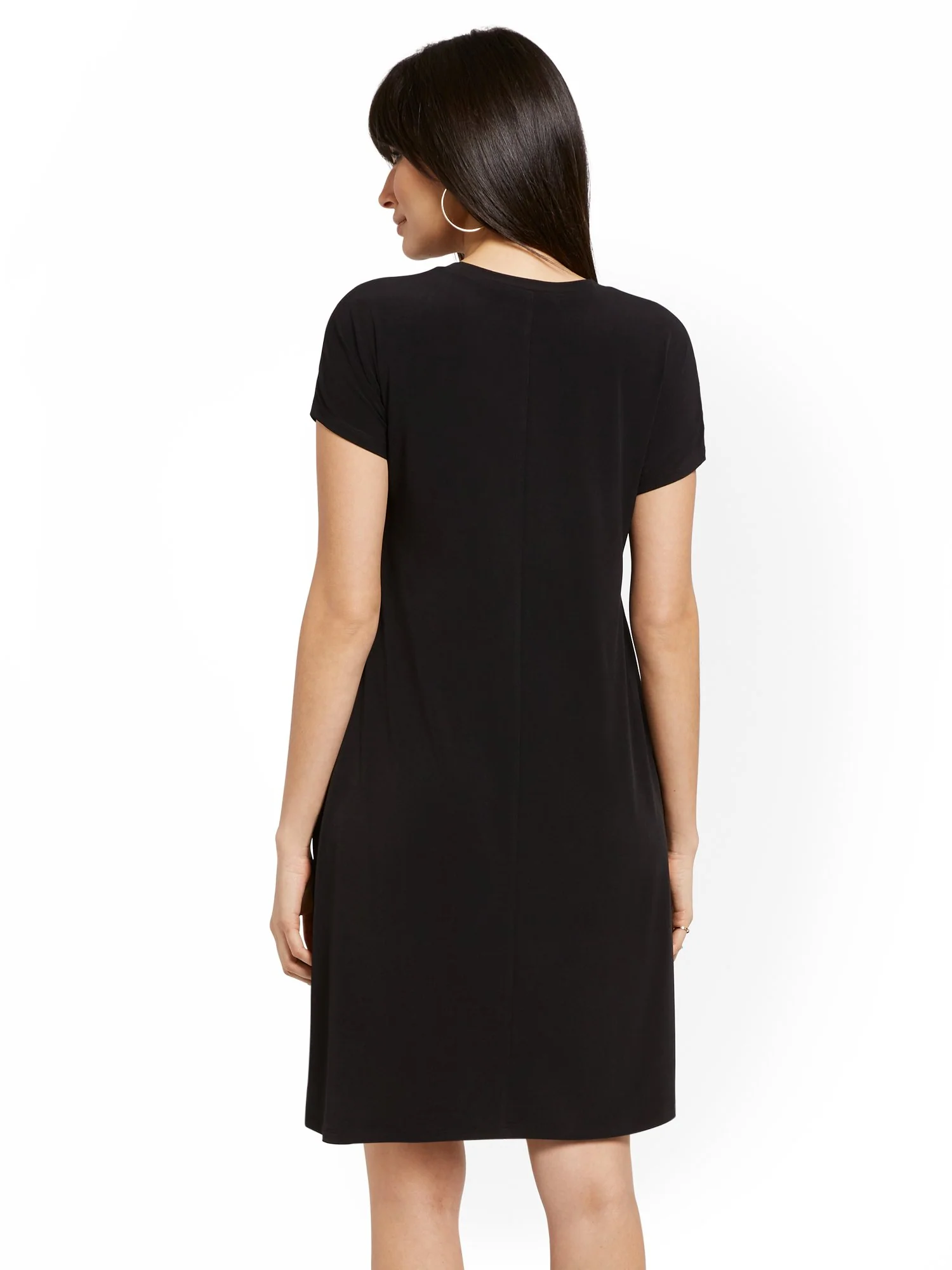 Mini V-Neck T-Shirt Dress - Image 3