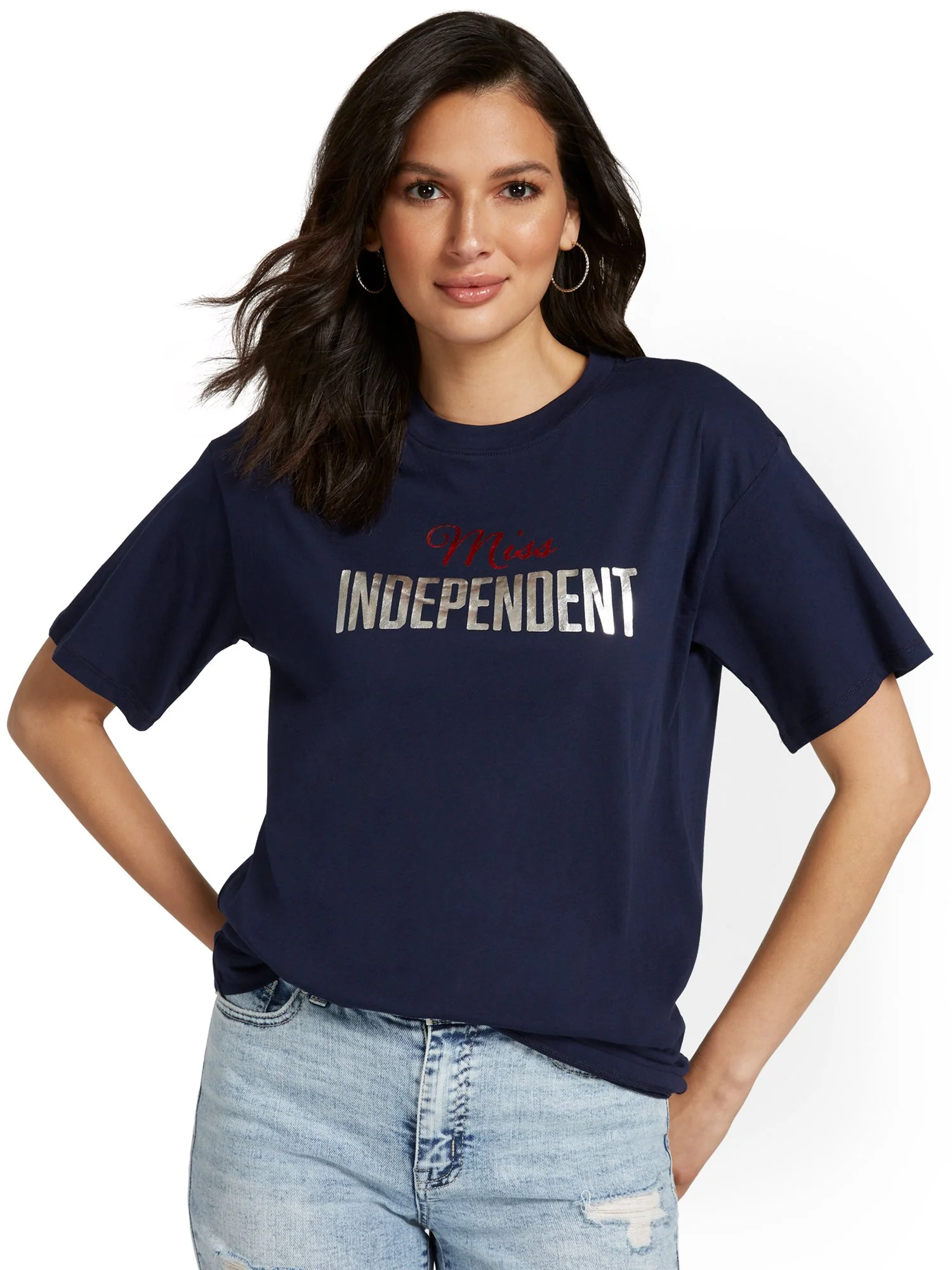 Miss Independent Oversized Graphic Tee