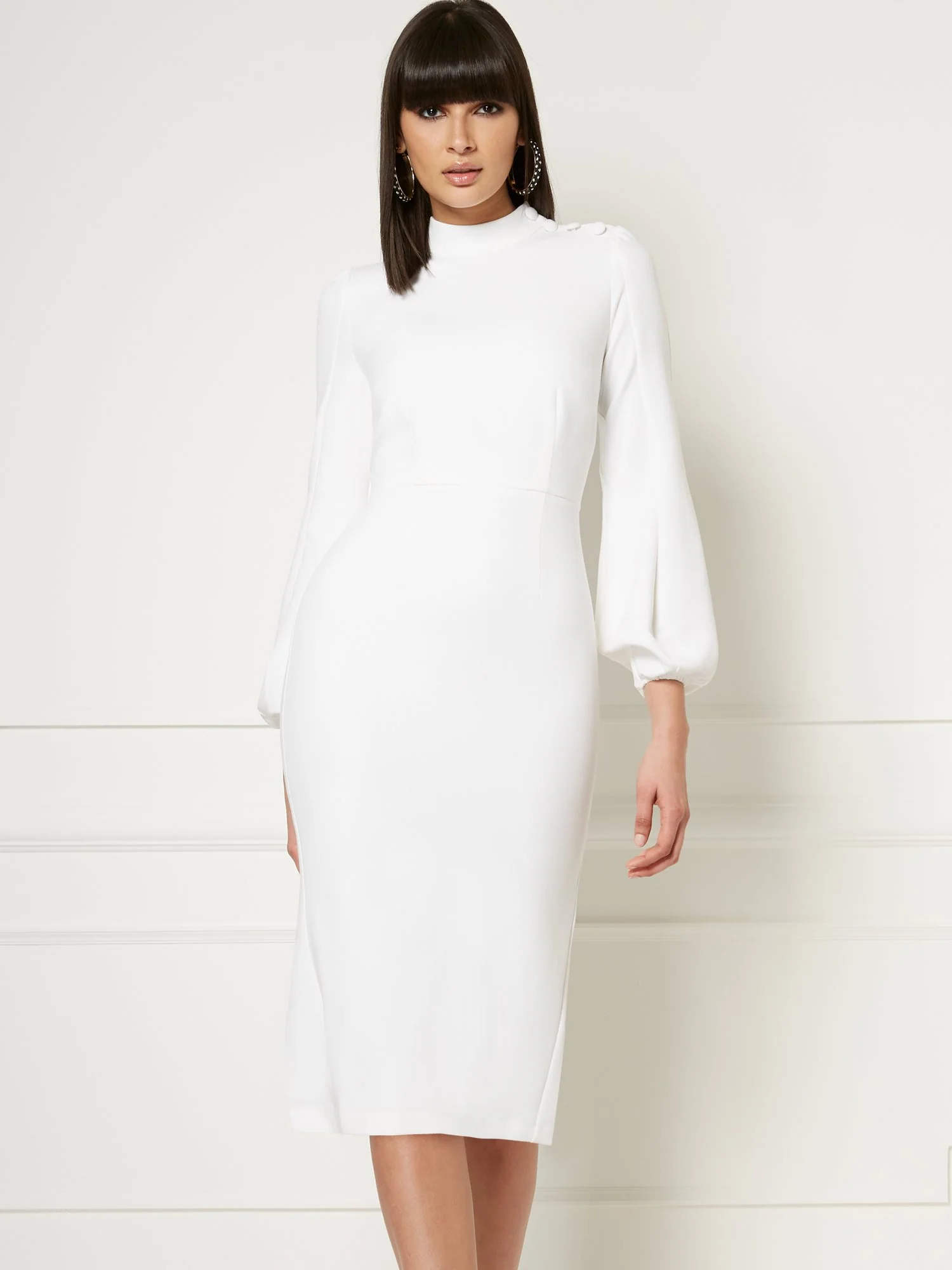Misty Ivory Sheath Dress  - Eva Mendes Collection - Image 2